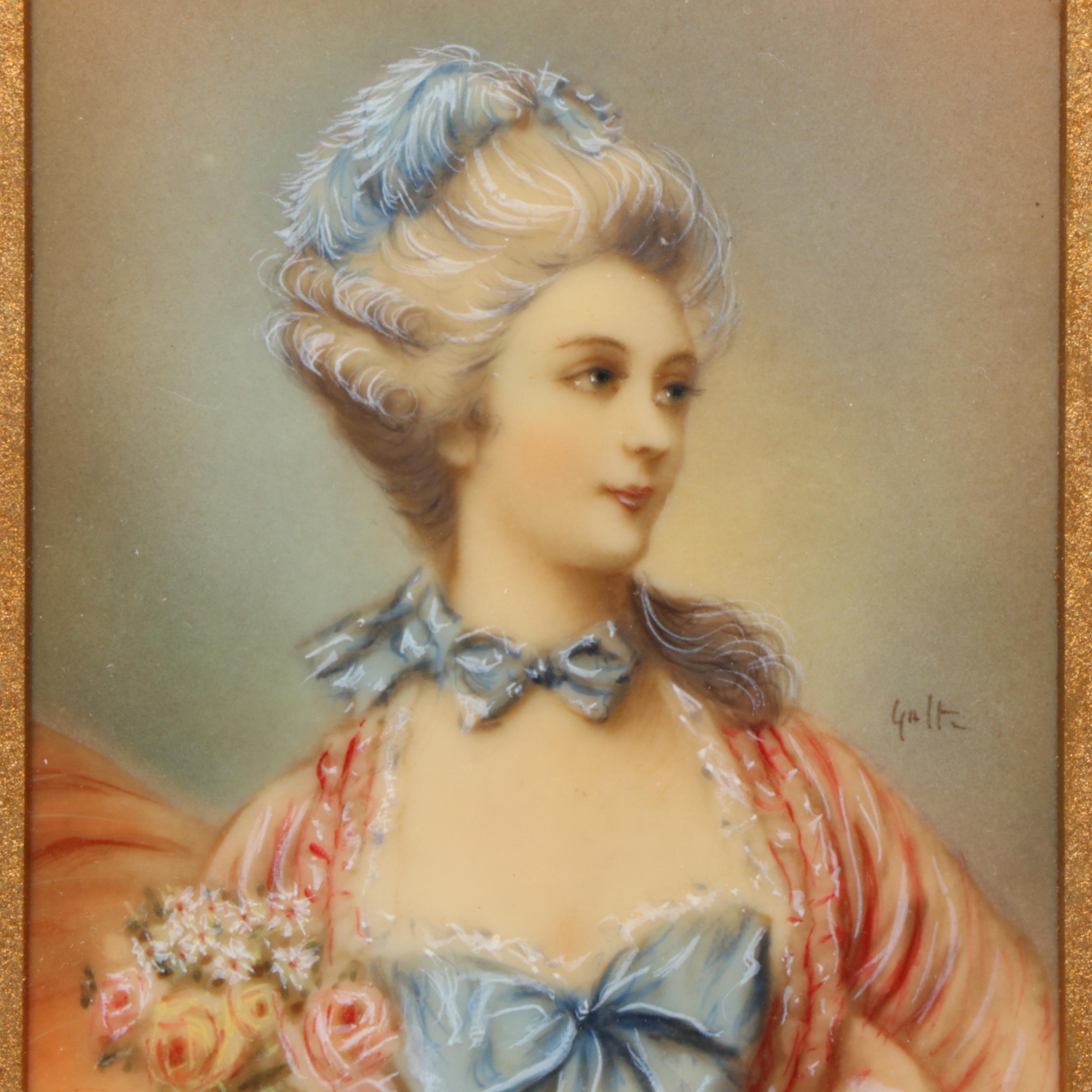 Portrait Miniature of 18th Century Woman, Early to Mid-20th Century