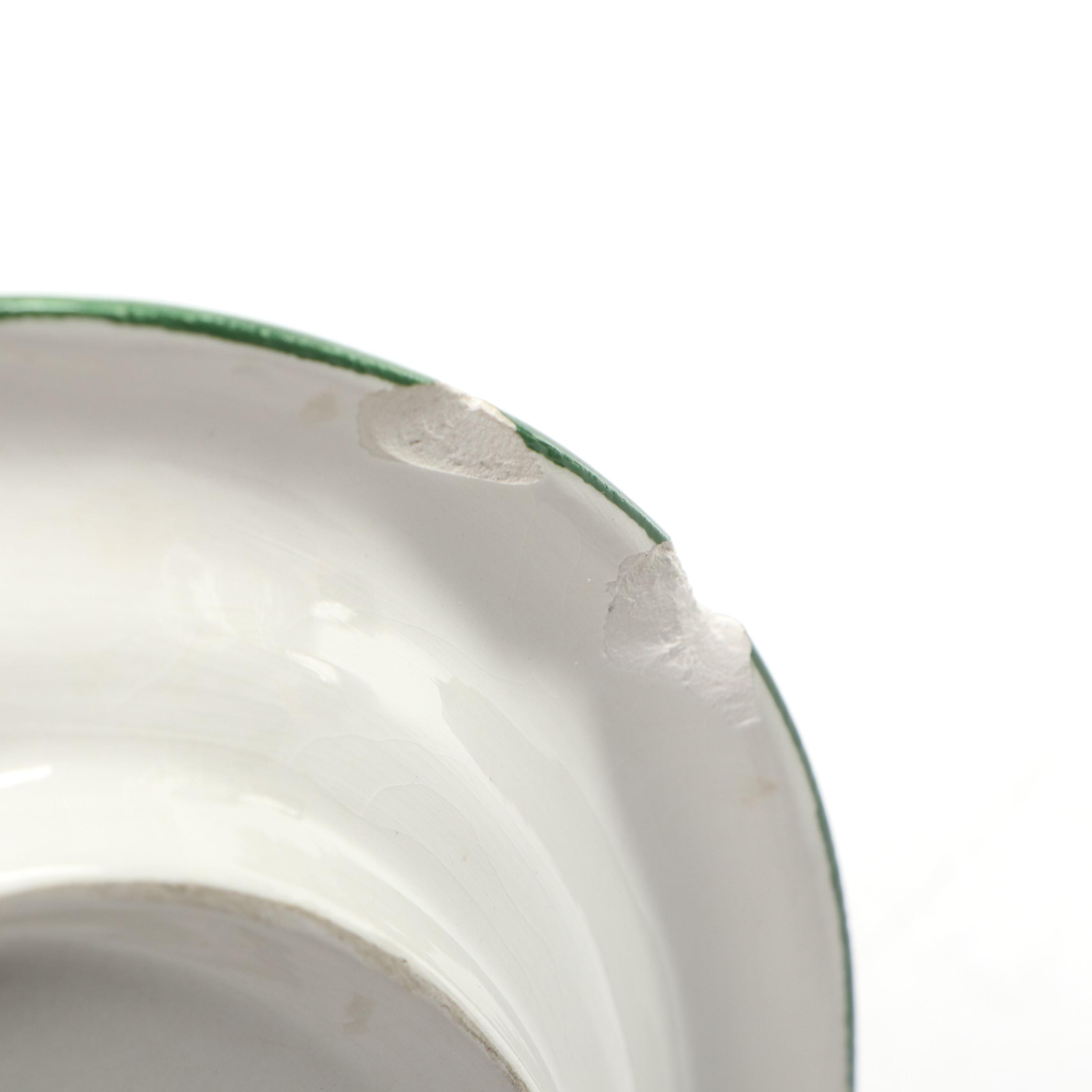 Italian Majolica Style Jar and Watermelon Shaped Plates