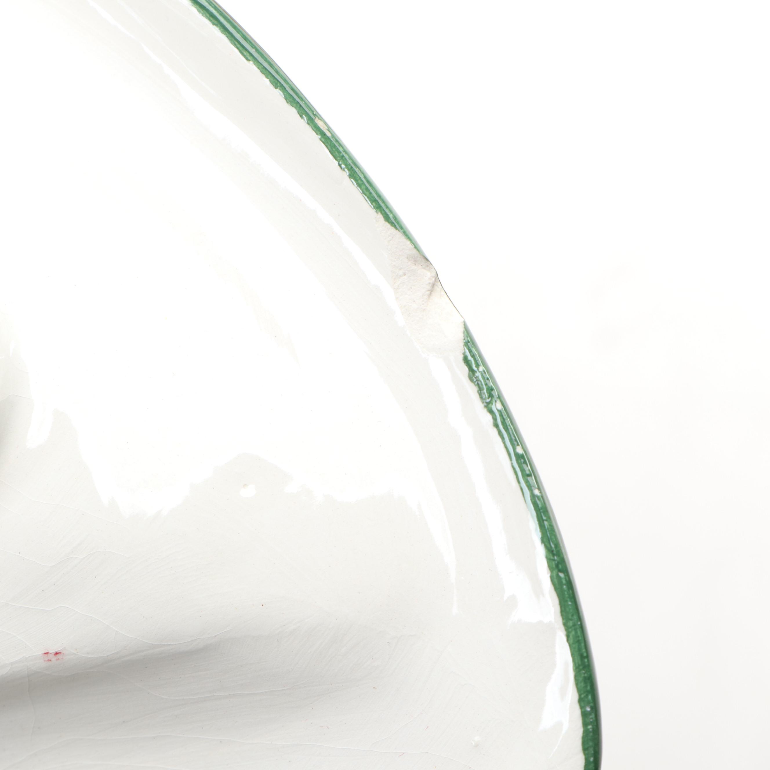 Italian Majolica Style Jar and Watermelon Shaped Plates