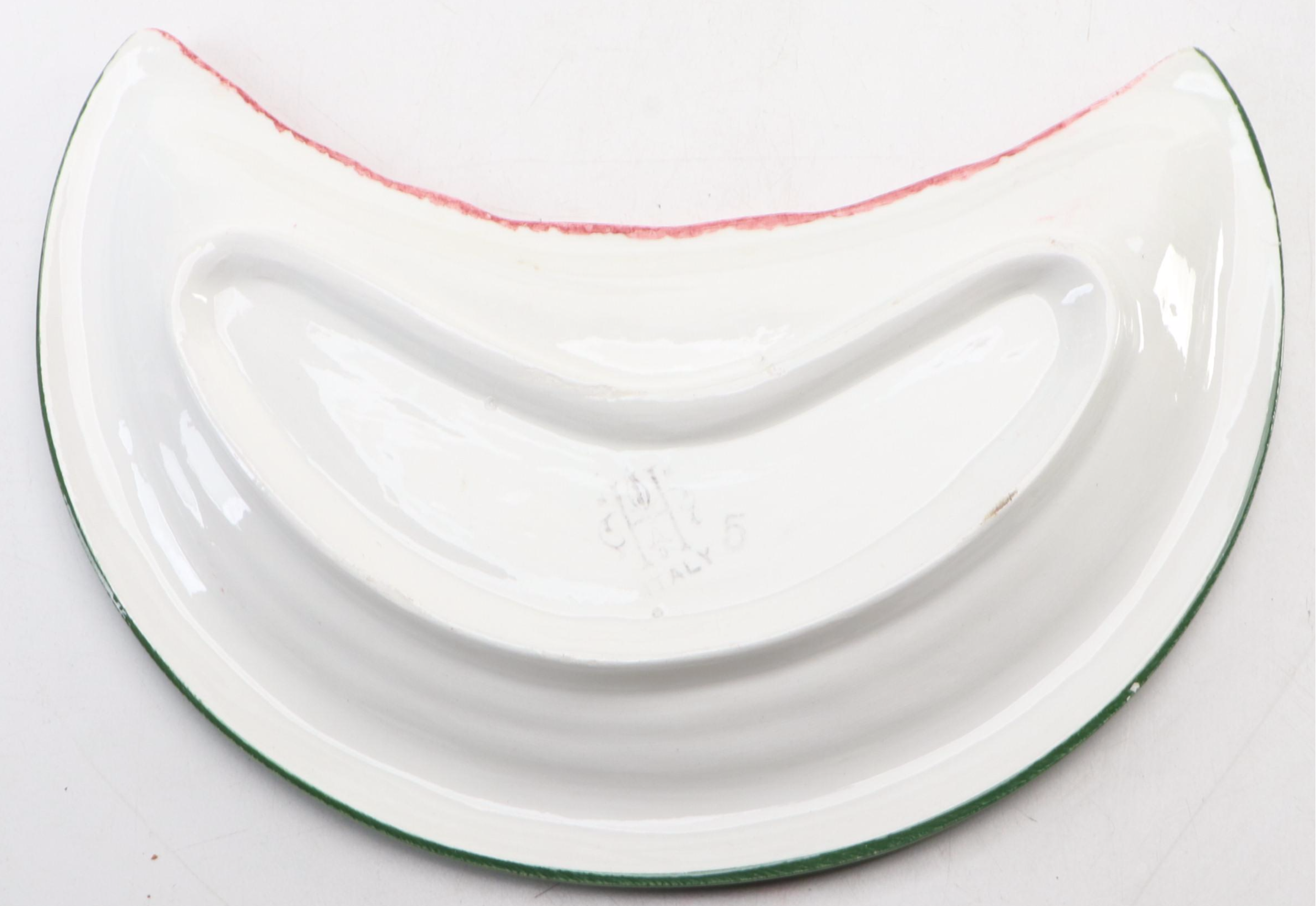 Italian Majolica Style Jar and Watermelon Shaped Plates