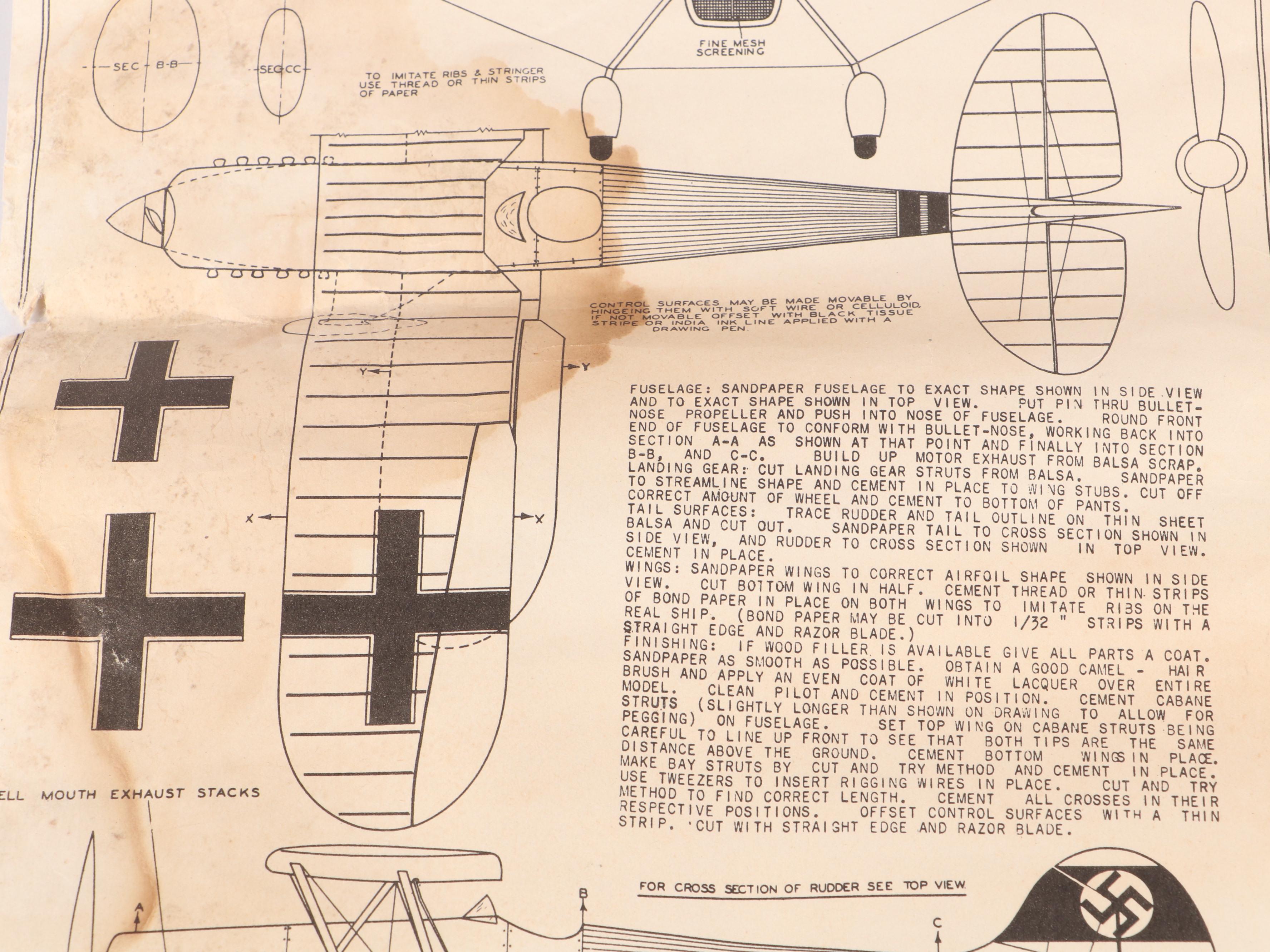 Maircraft "Russian Mosca," "Messerschmitt" and More Airplane Model Kits