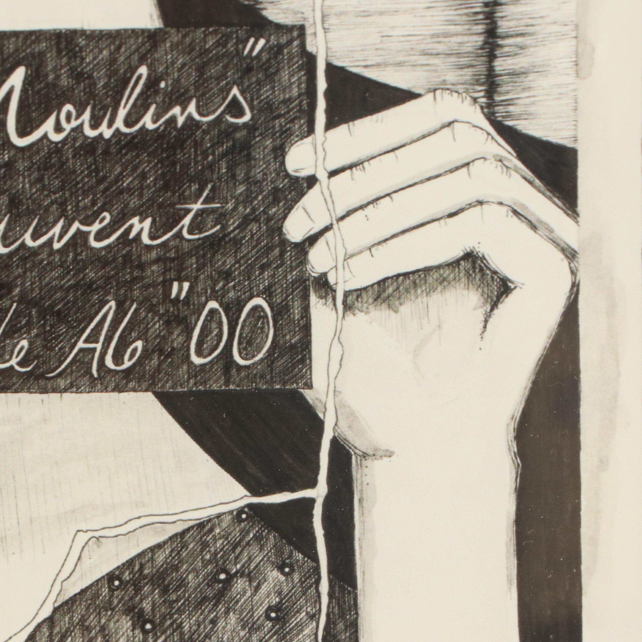 Stylized Giclée of Photobooth Scene From "Amélie"