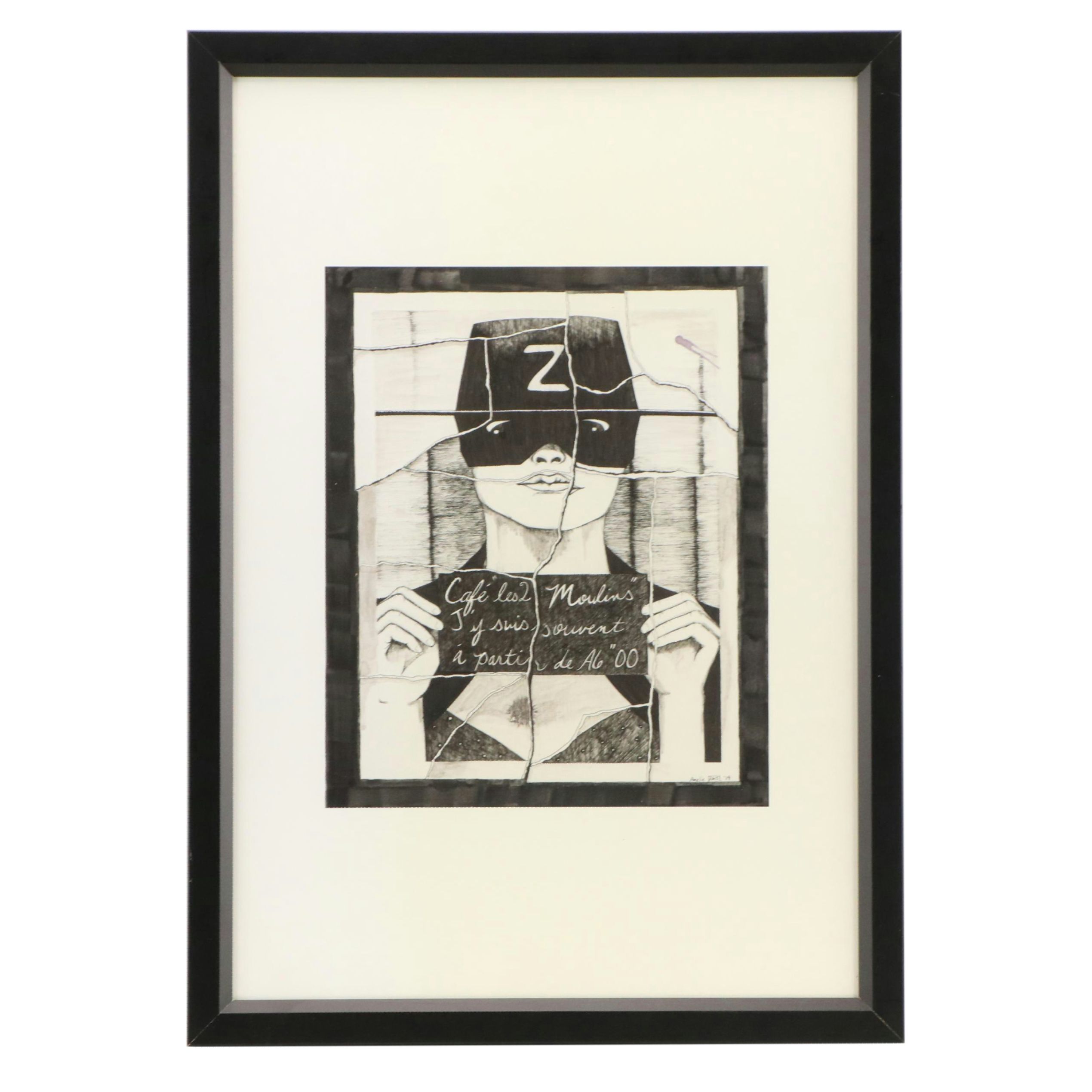 Stylized Giclée of Photobooth Scene From "Amélie"