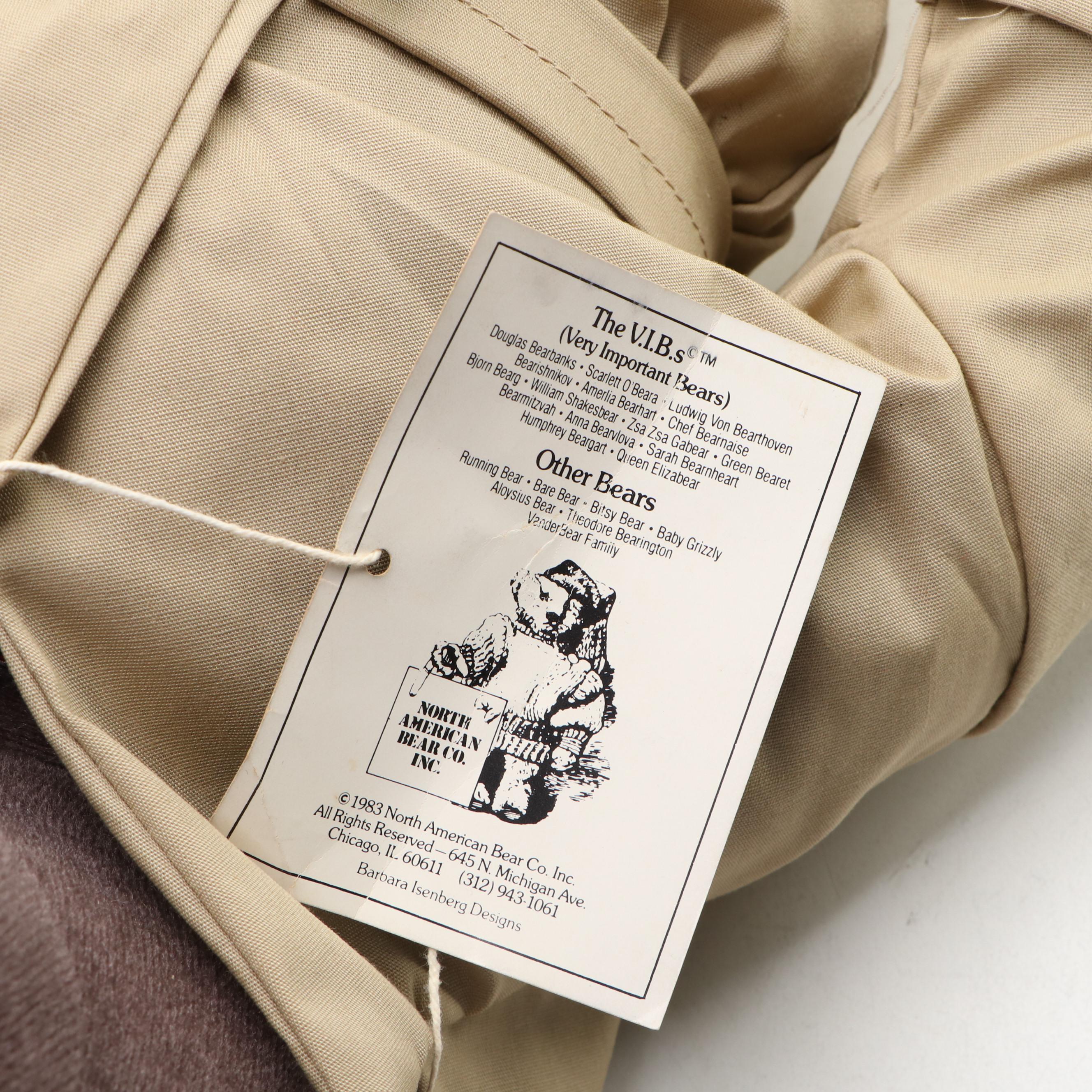 North American Bear Co. "Humphrey Beargart" and "Lauren Bearcall" Fabric Bears