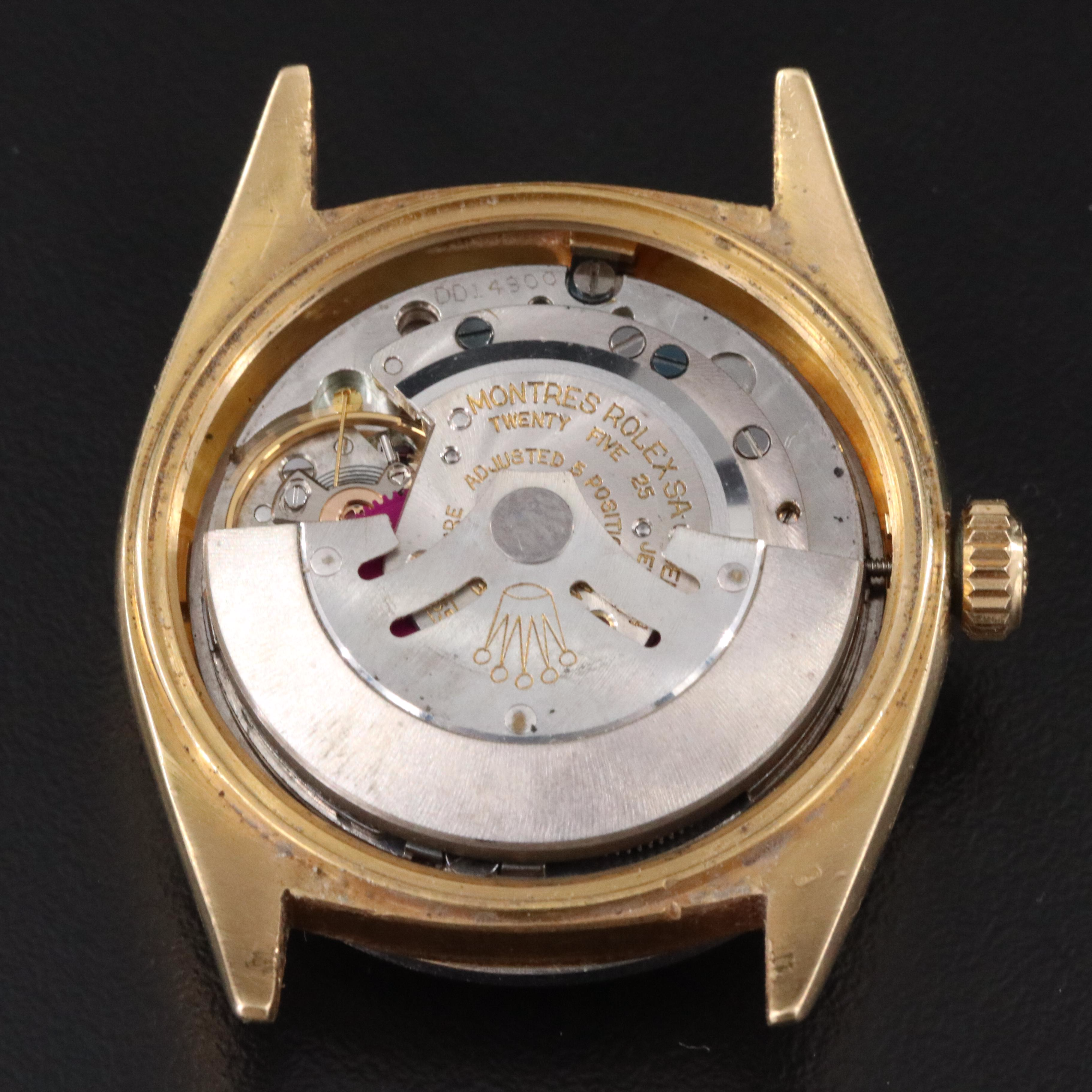 1956 Rolex Day-Date Custom Diamond Bezel Pie Pan Dial Watch