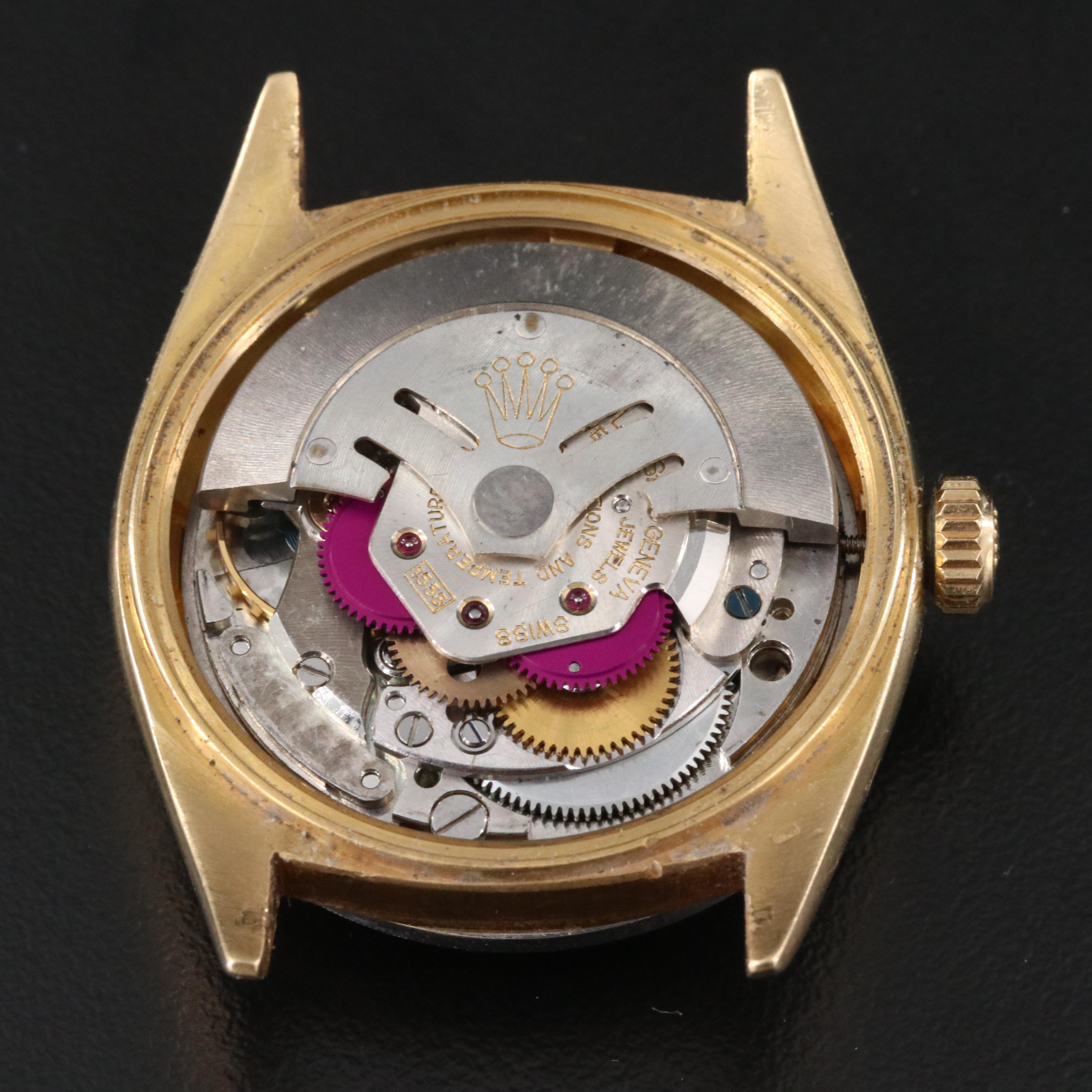 1956 Rolex Day-Date Custom Diamond Bezel Pie Pan Dial Watch