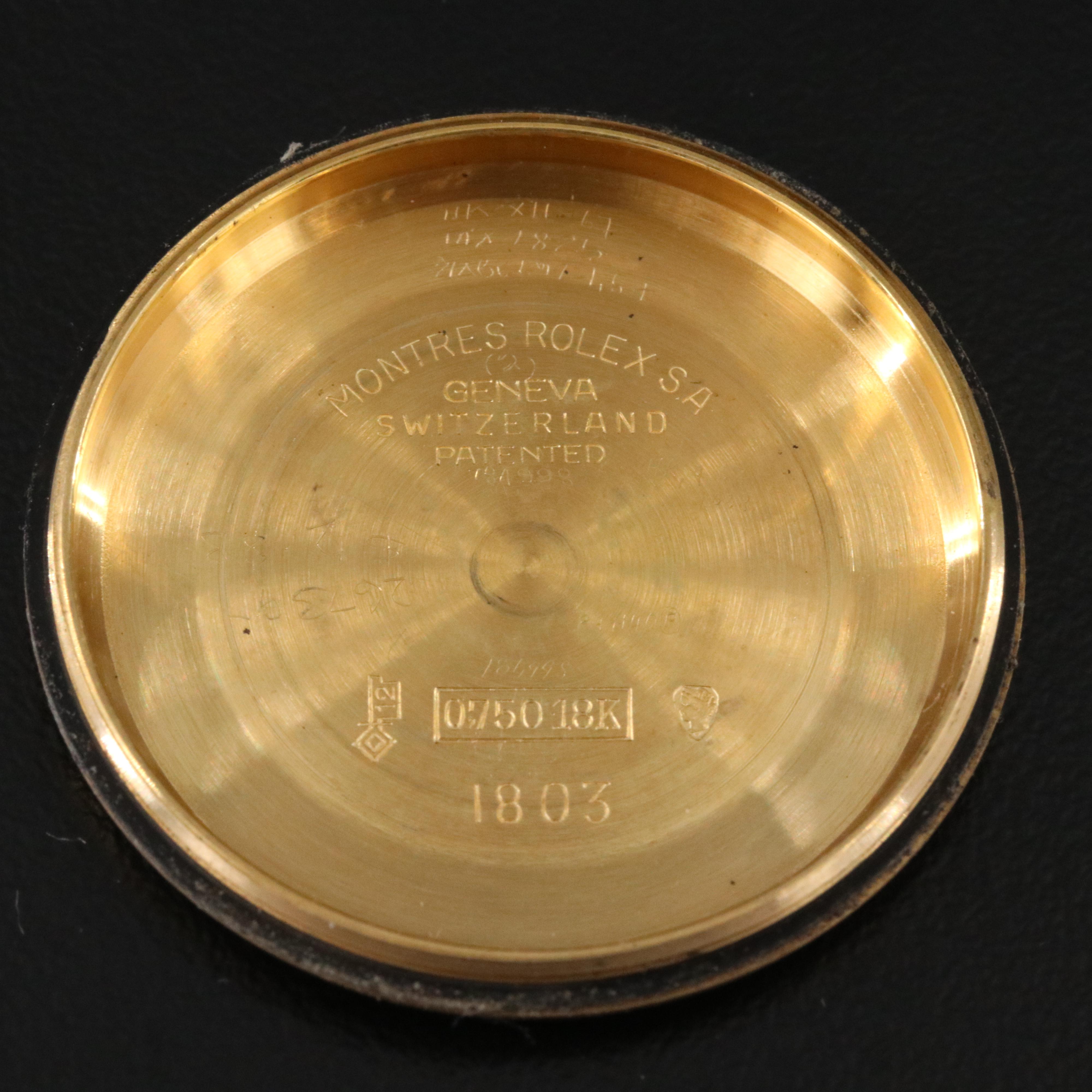 1956 Rolex Day-Date Custom Diamond Bezel Pie Pan Dial Watch