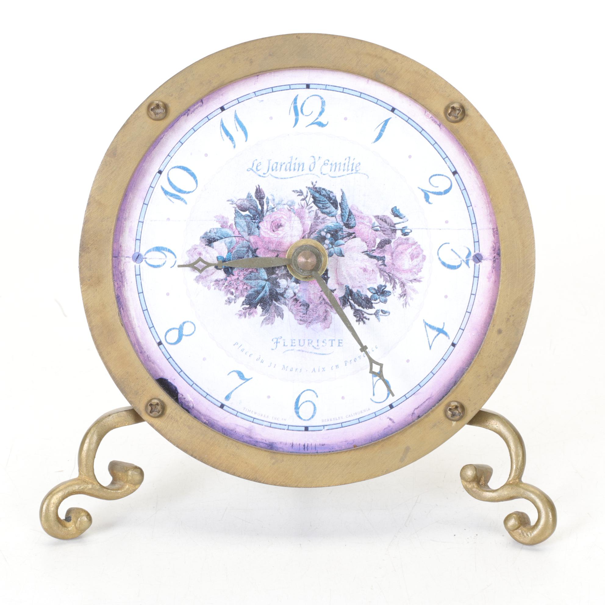 Timeworks "Le Jardin d'Emilie" Desk Clock
