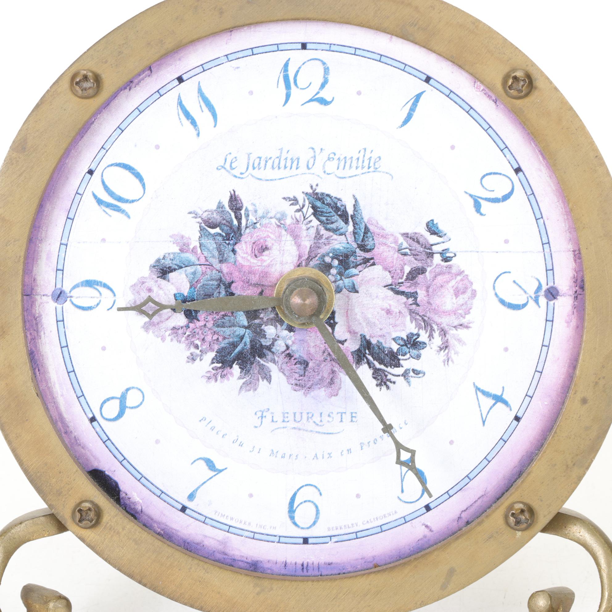 Timeworks "Le Jardin d'Emilie" Desk Clock