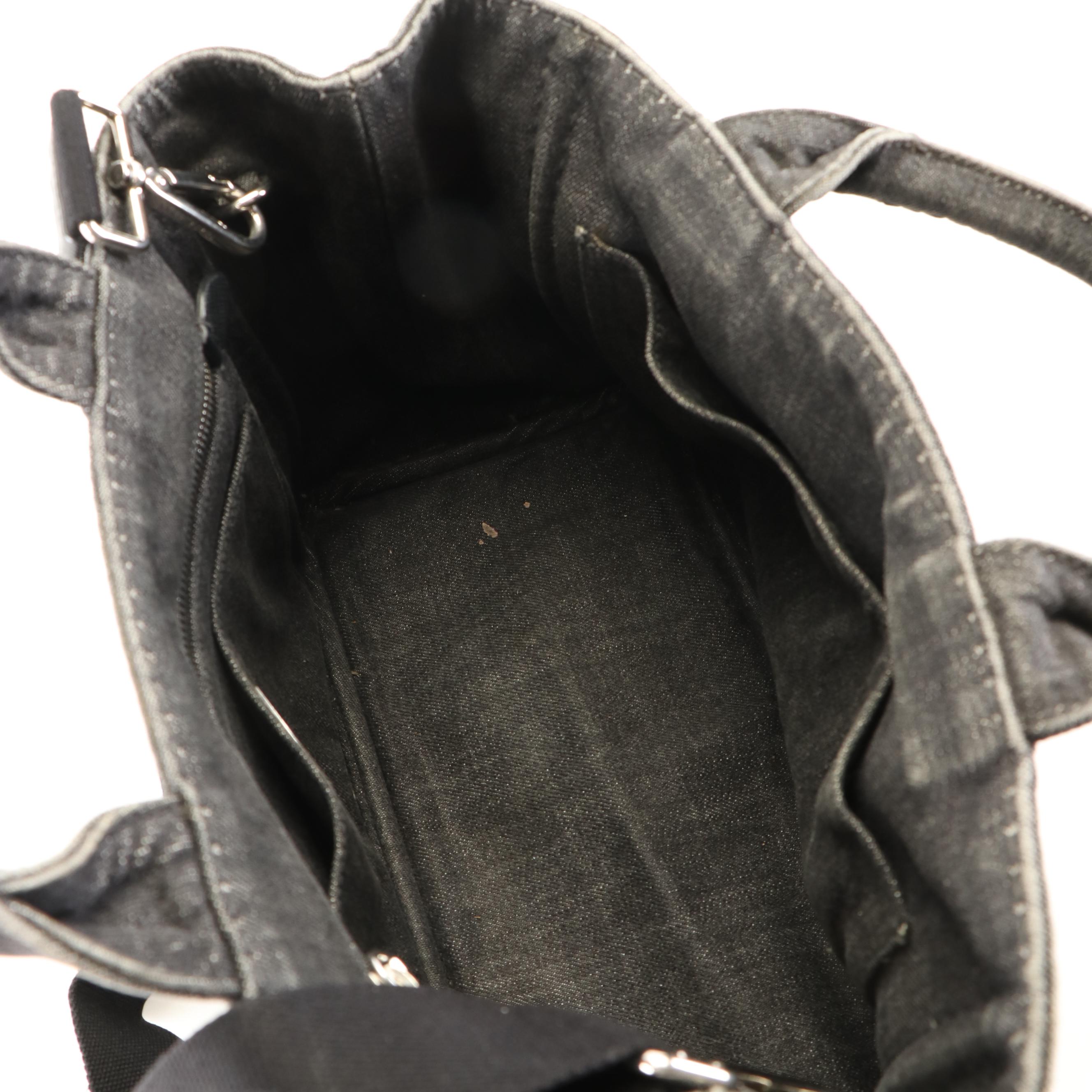 Prada Canapa Denim Tote Handbag