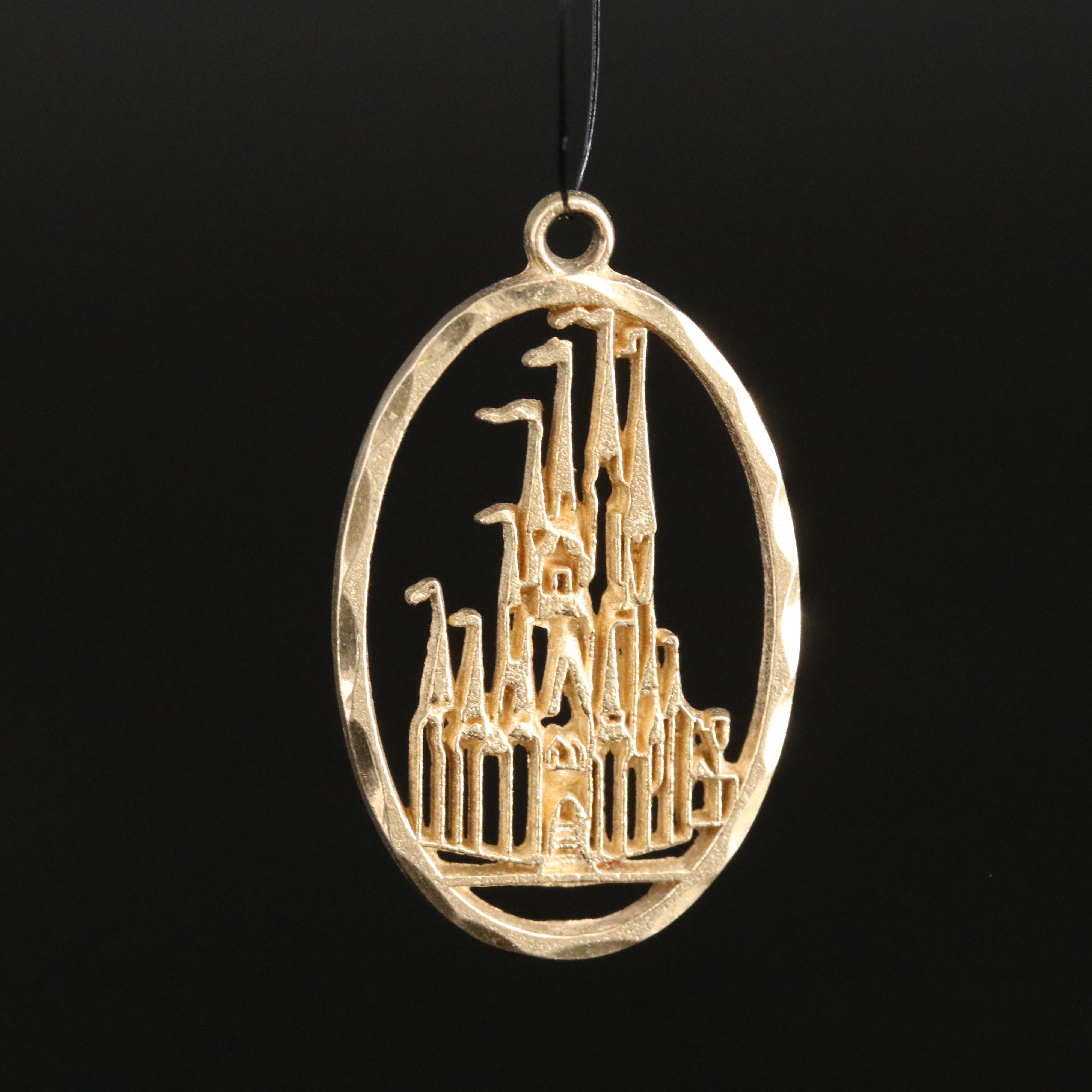 DIsney 14K Cinderella's Castle Pendant