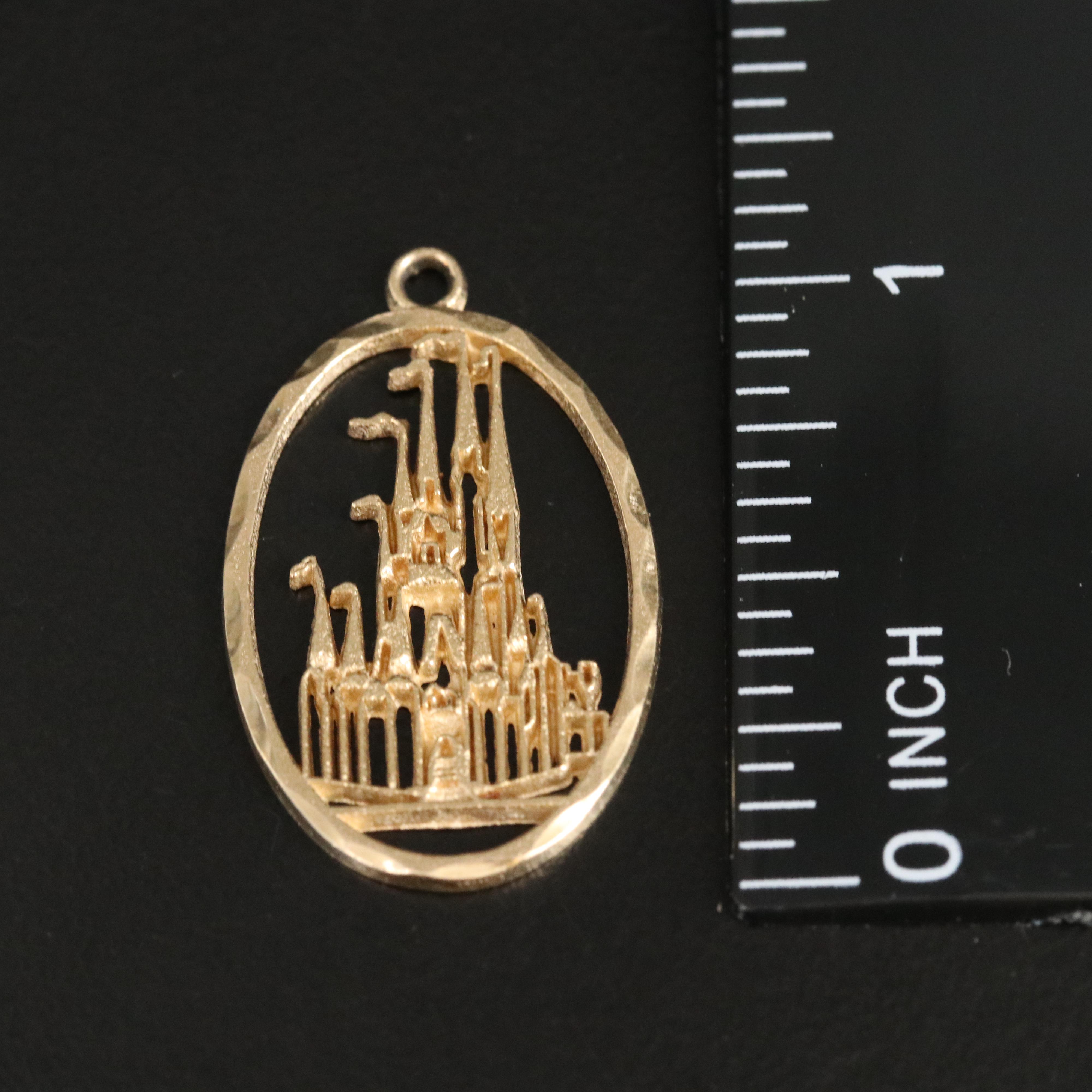 DIsney 14K Cinderella's Castle Pendant