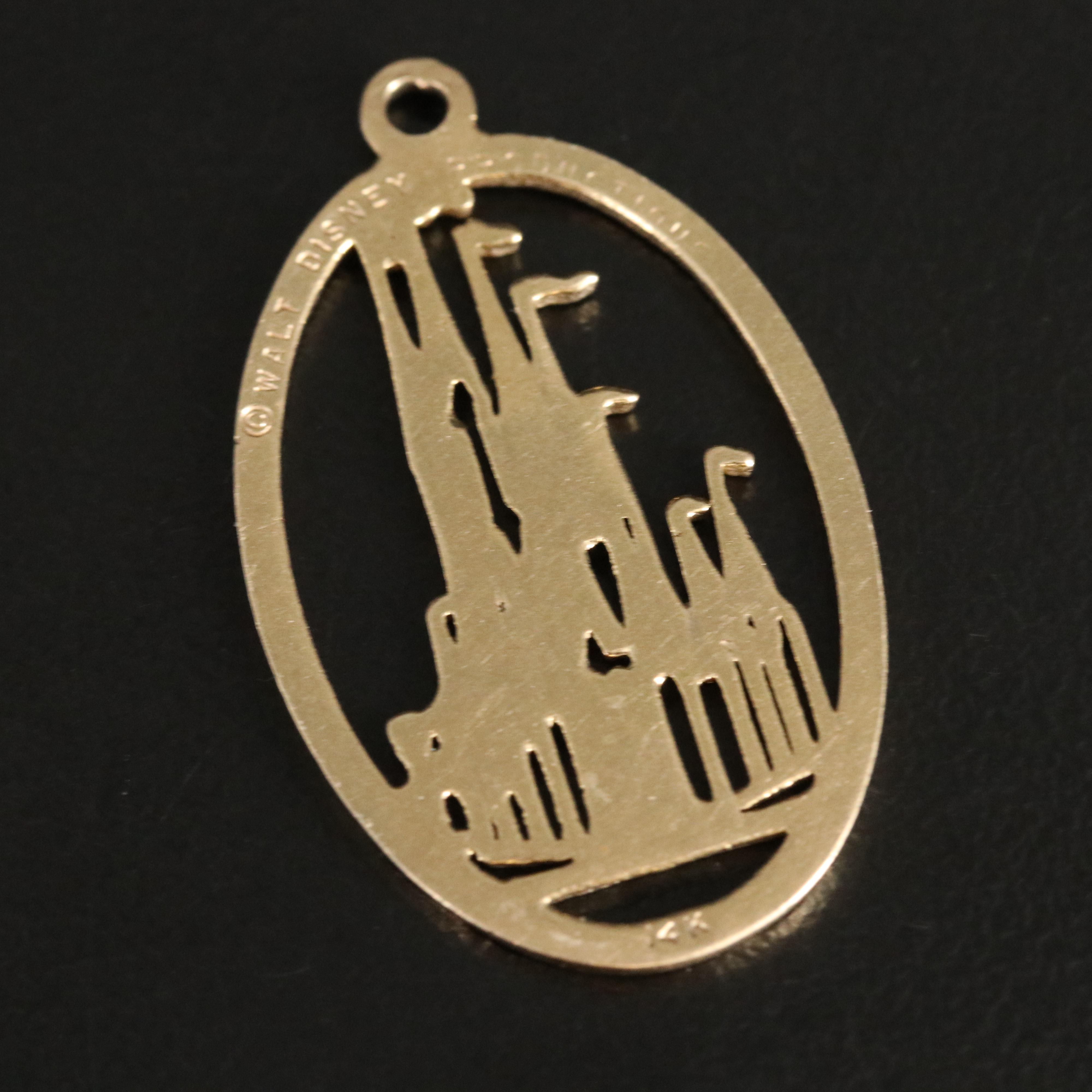 DIsney 14K Cinderella's Castle Pendant