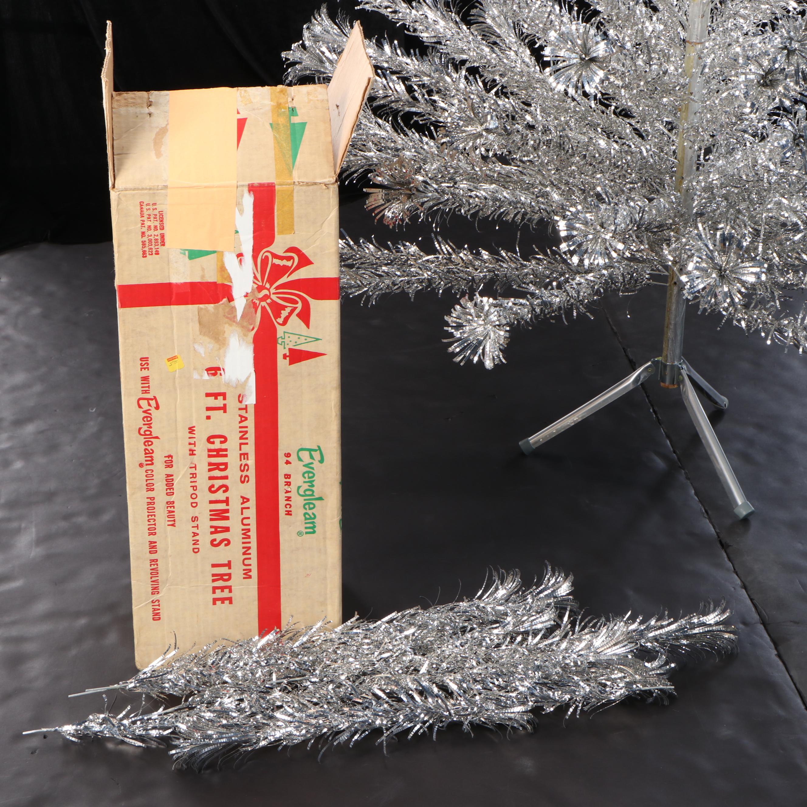 Evergleam 6' Aluminum Christmas Tree, Mid-20th Century