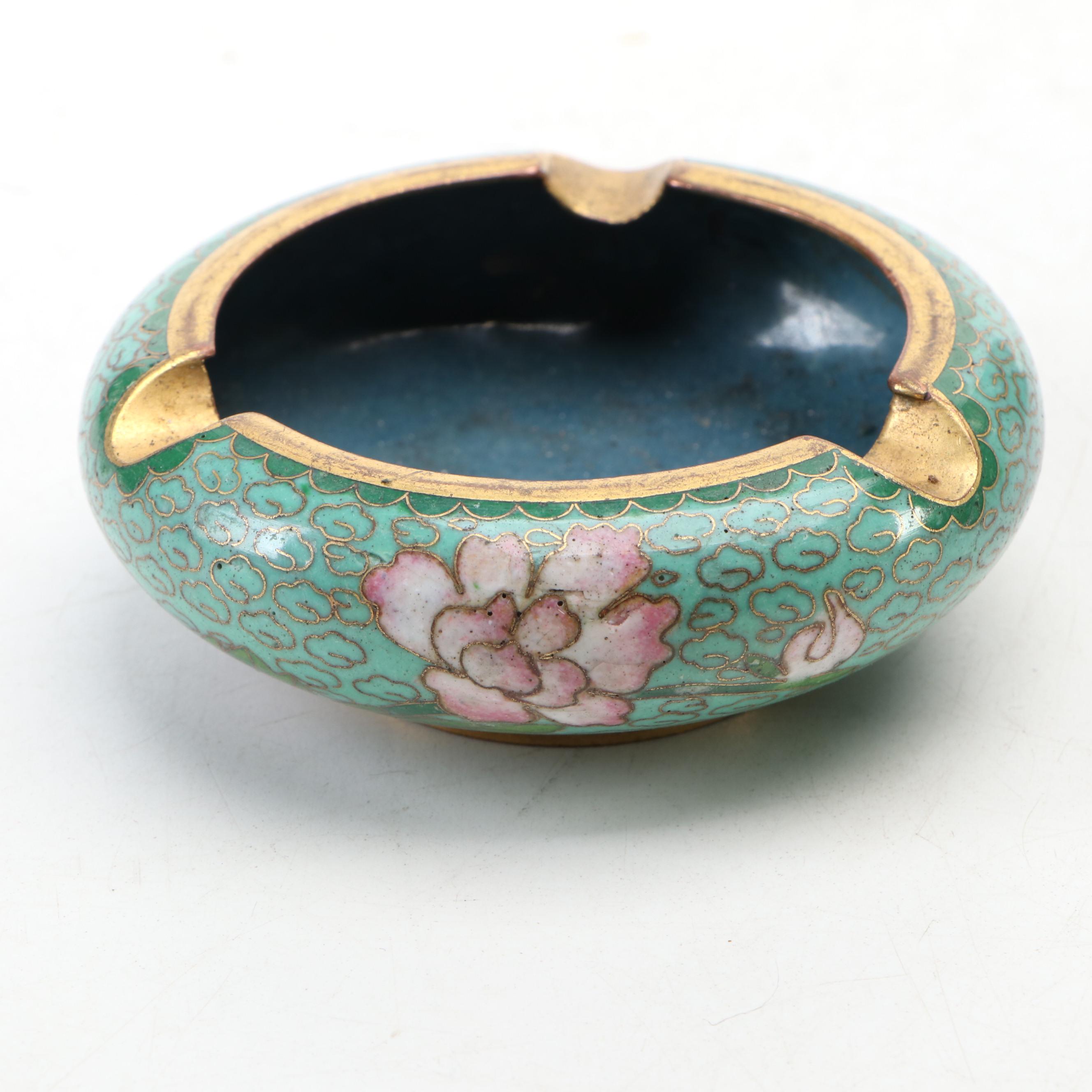 Chinese Cloisonné Vase with Bowl & Ashtray, Ceramic Arts & Crafts Vase, More