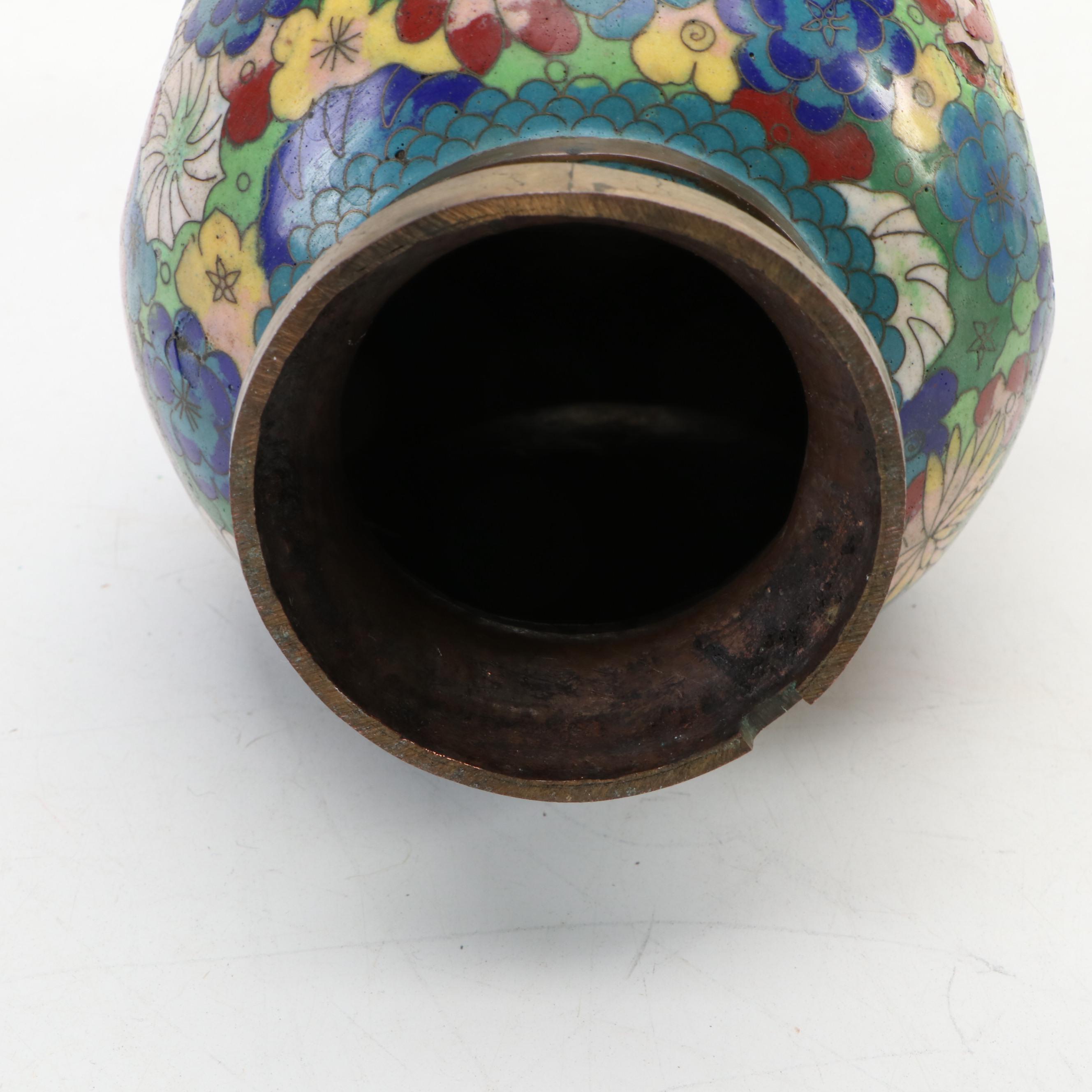 Chinese Cloisonné Vase with Bowl & Ashtray, Ceramic Arts & Crafts Vase, More