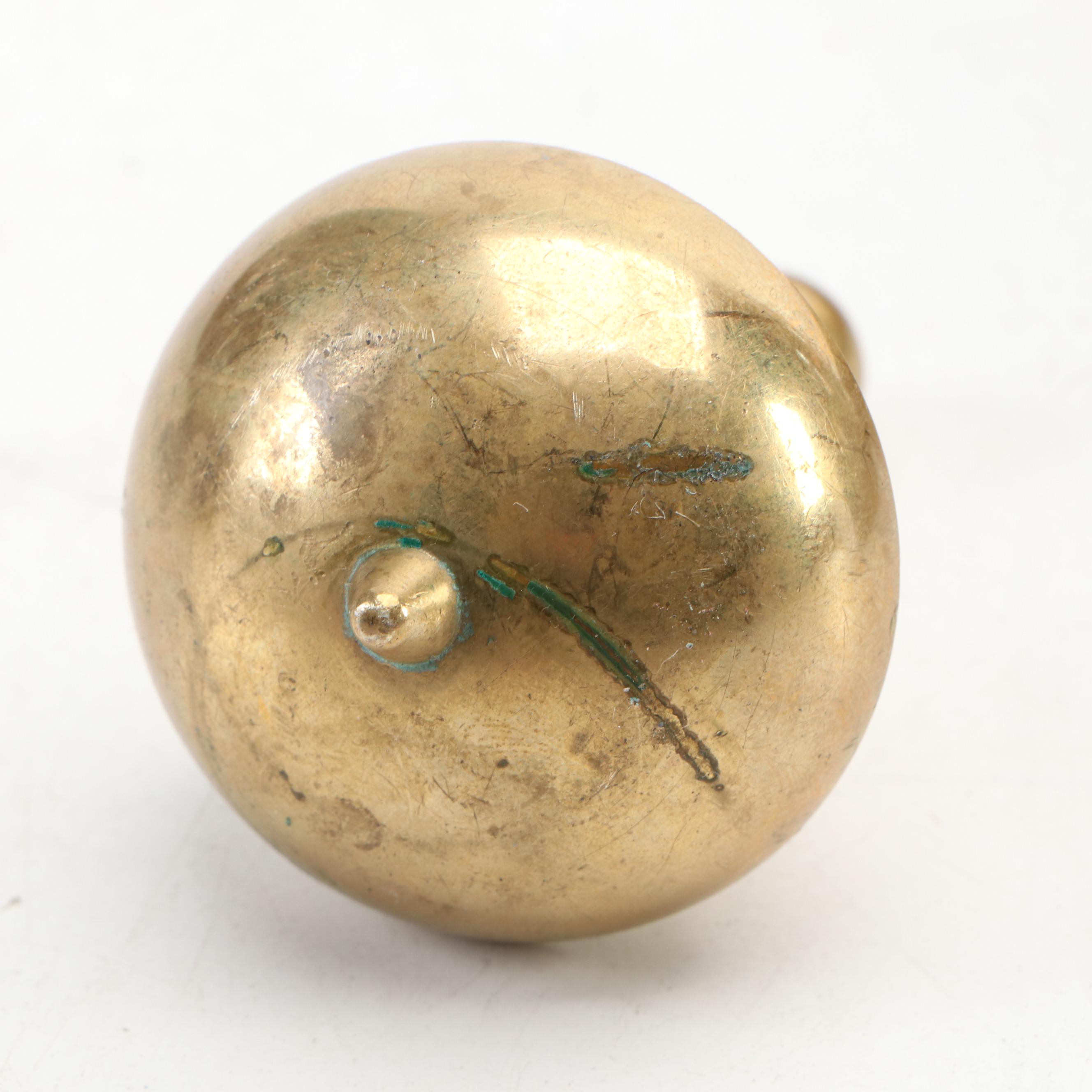 Brass Plumb Bob with 500 Gram Scale Weight & Bowls, Silver Plate Pounce Pot