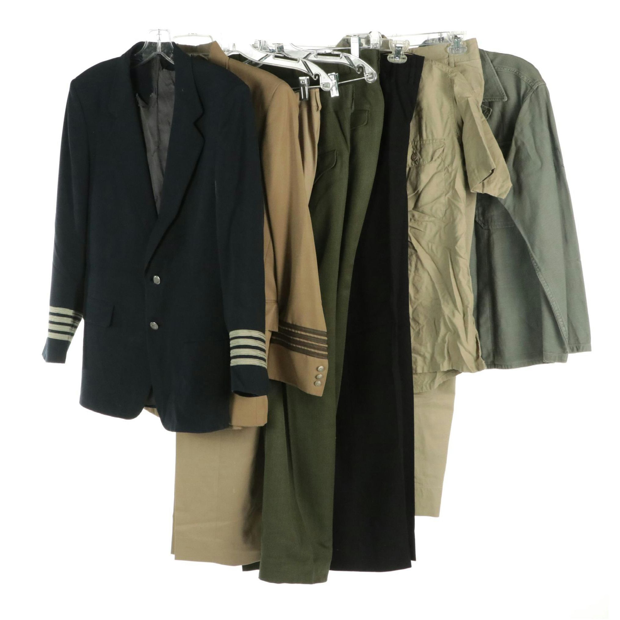 Braniff International and US Air Pilot Jackets with US Military Trousers/Shirts