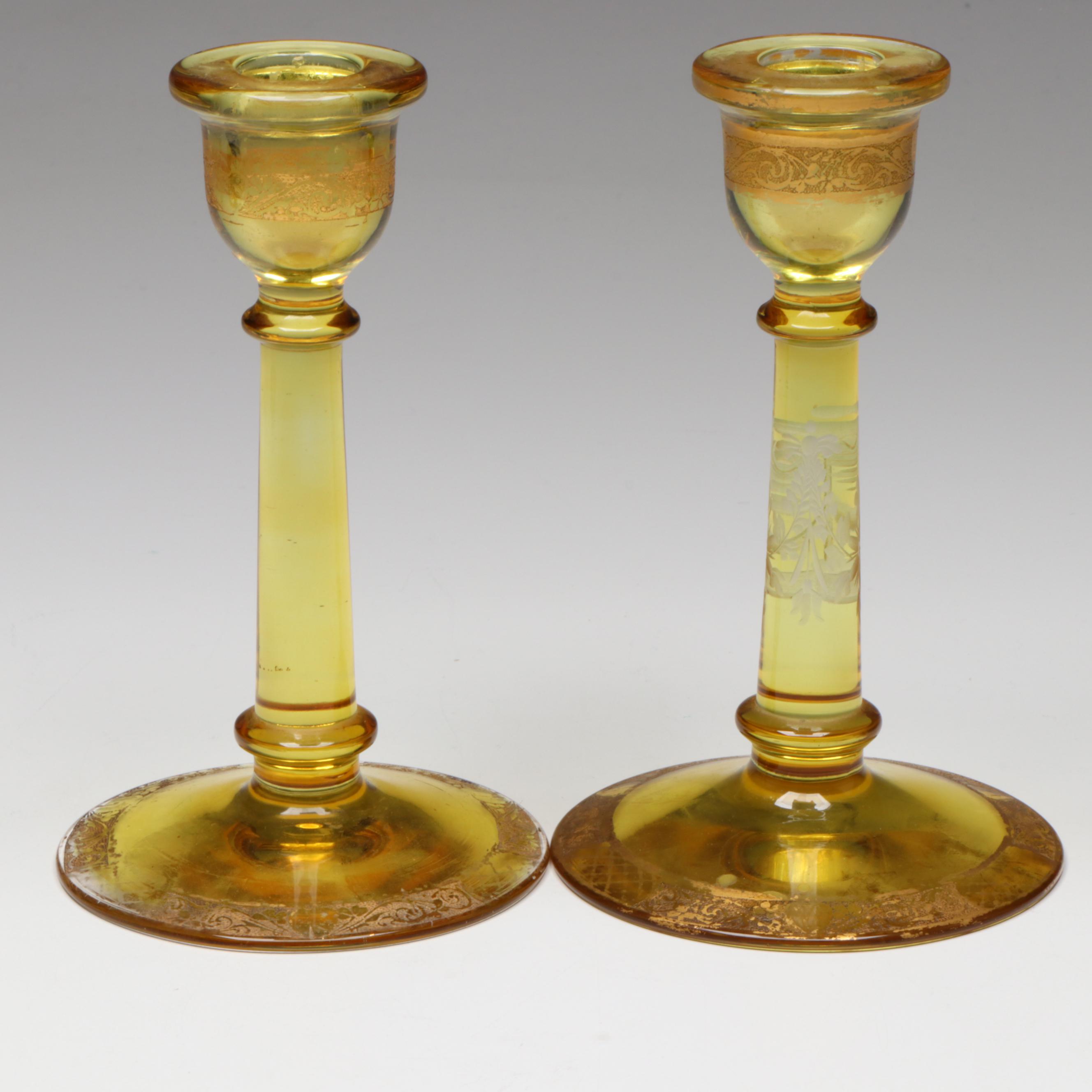 Coronet Limoges Porcelain Chocolate Pot with Other Teacup, Saucer & Candlesticks