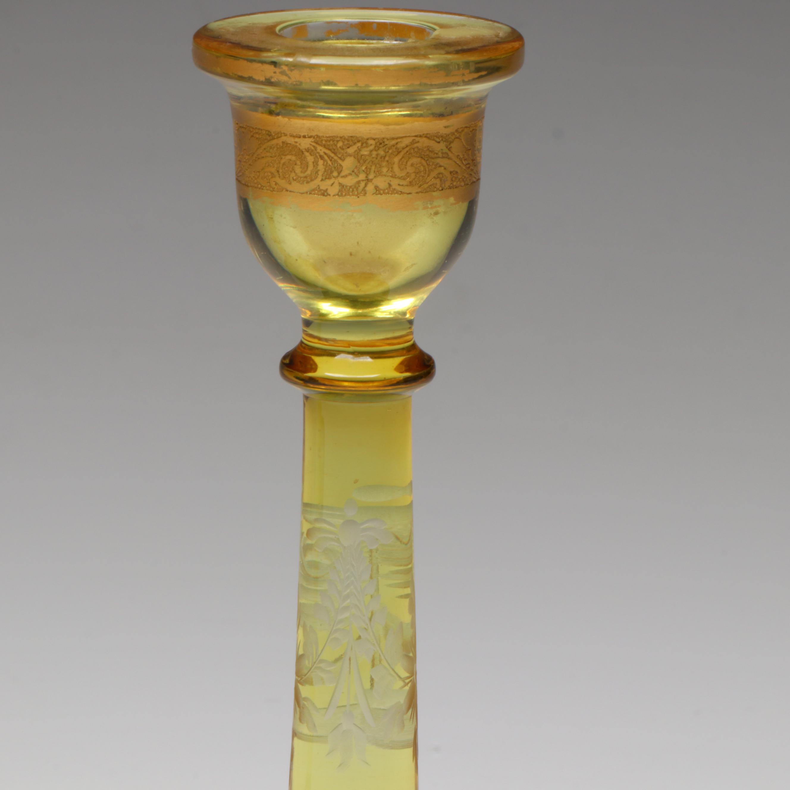 Coronet Limoges Porcelain Chocolate Pot with Other Teacup, Saucer & Candlesticks