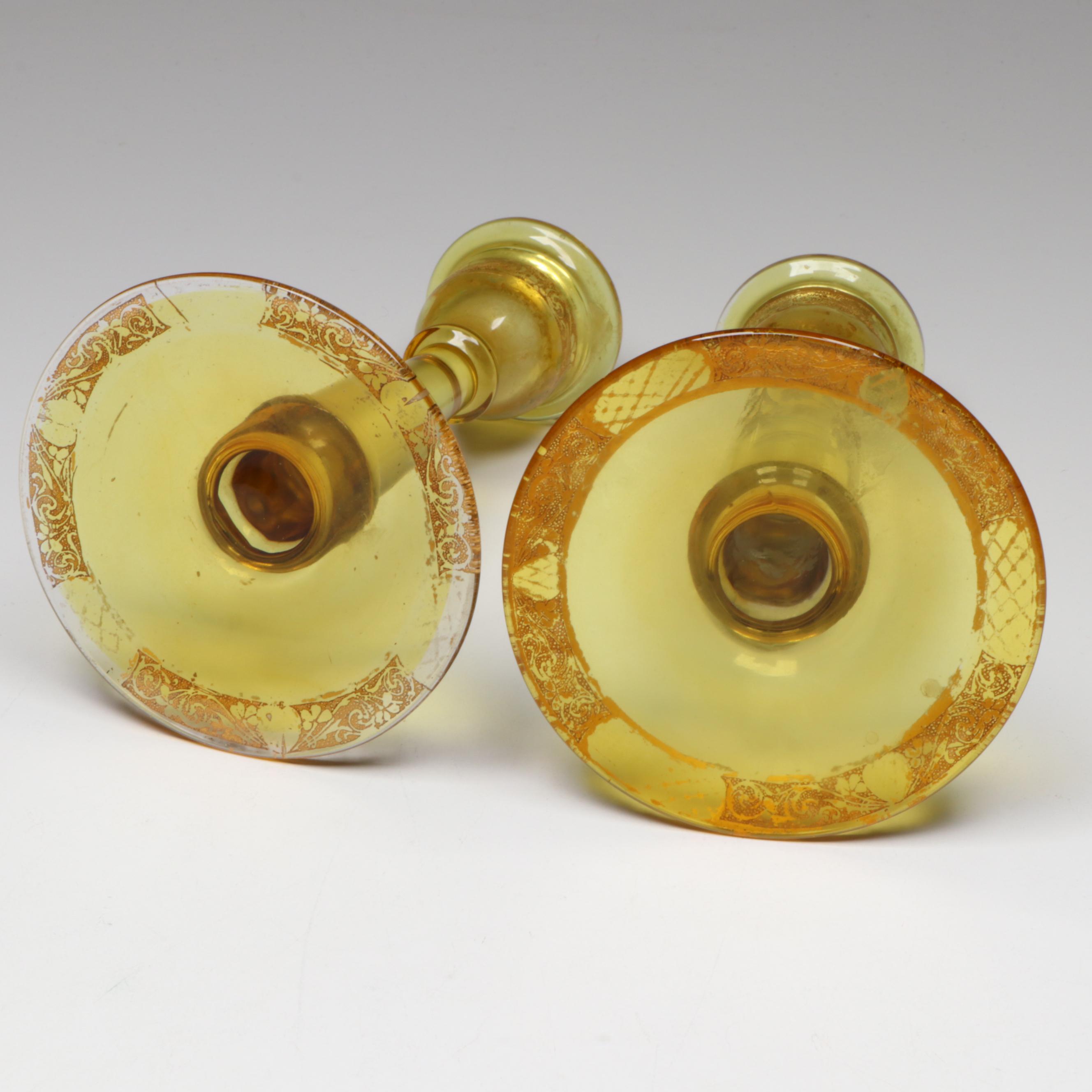 Coronet Limoges Porcelain Chocolate Pot with Other Teacup, Saucer & Candlesticks