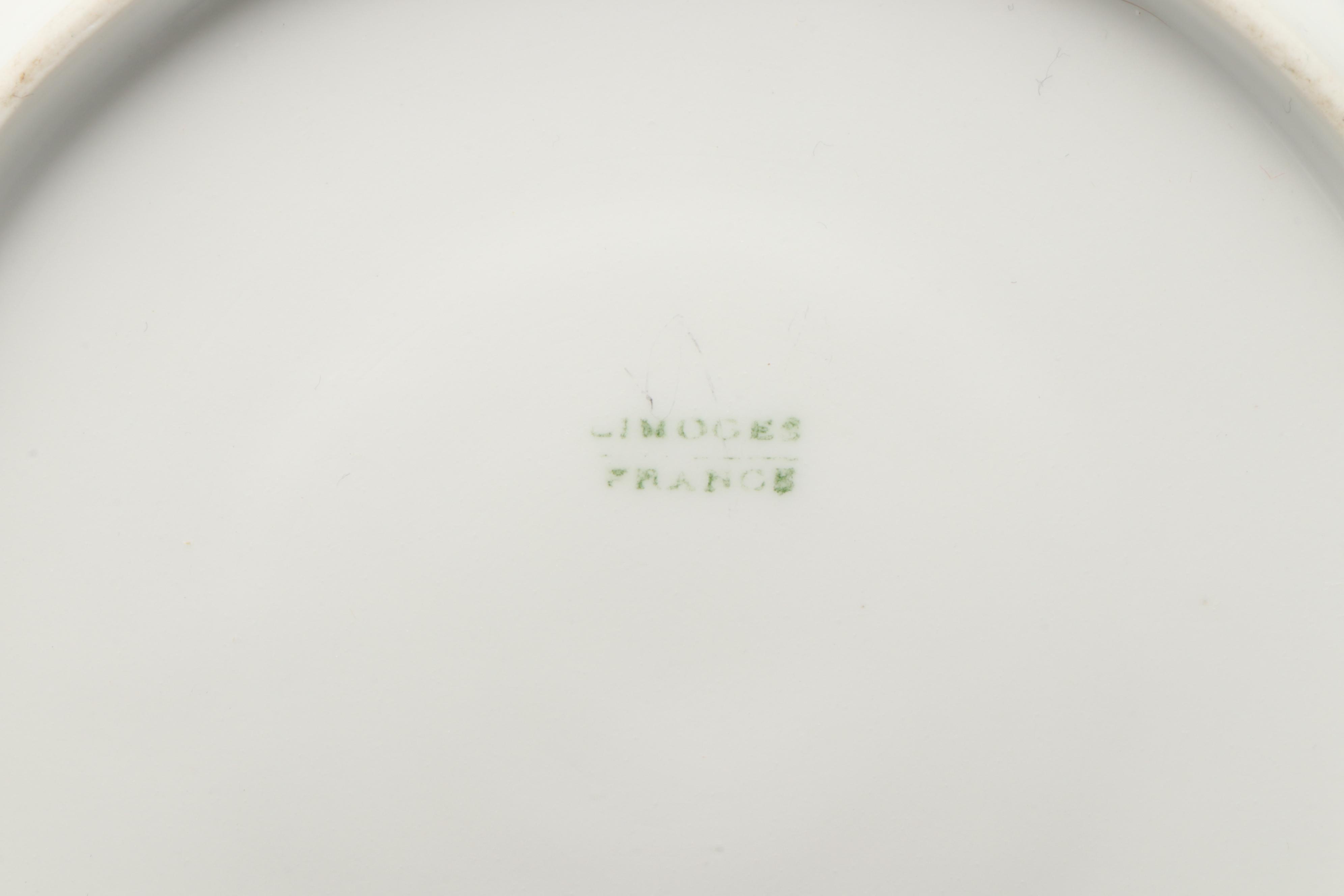 Coronet Limoges Porcelain Chocolate Pot with Other Teacup, Saucer & Candlesticks