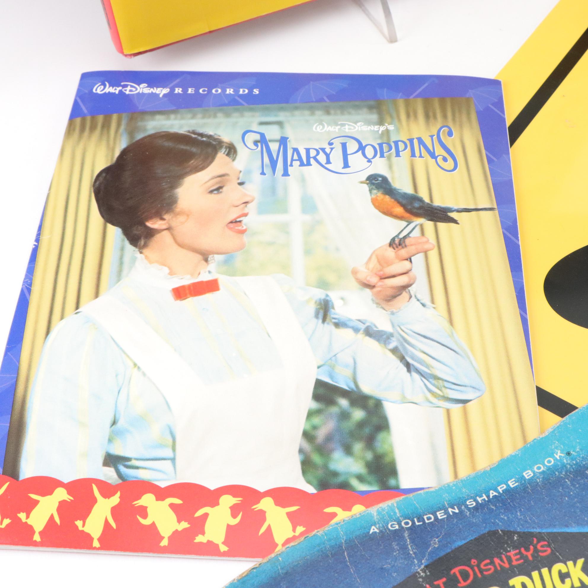 Disney "Mickey Mouse Club Scrapbook", "Mary Poppins" Book with Record,  and More