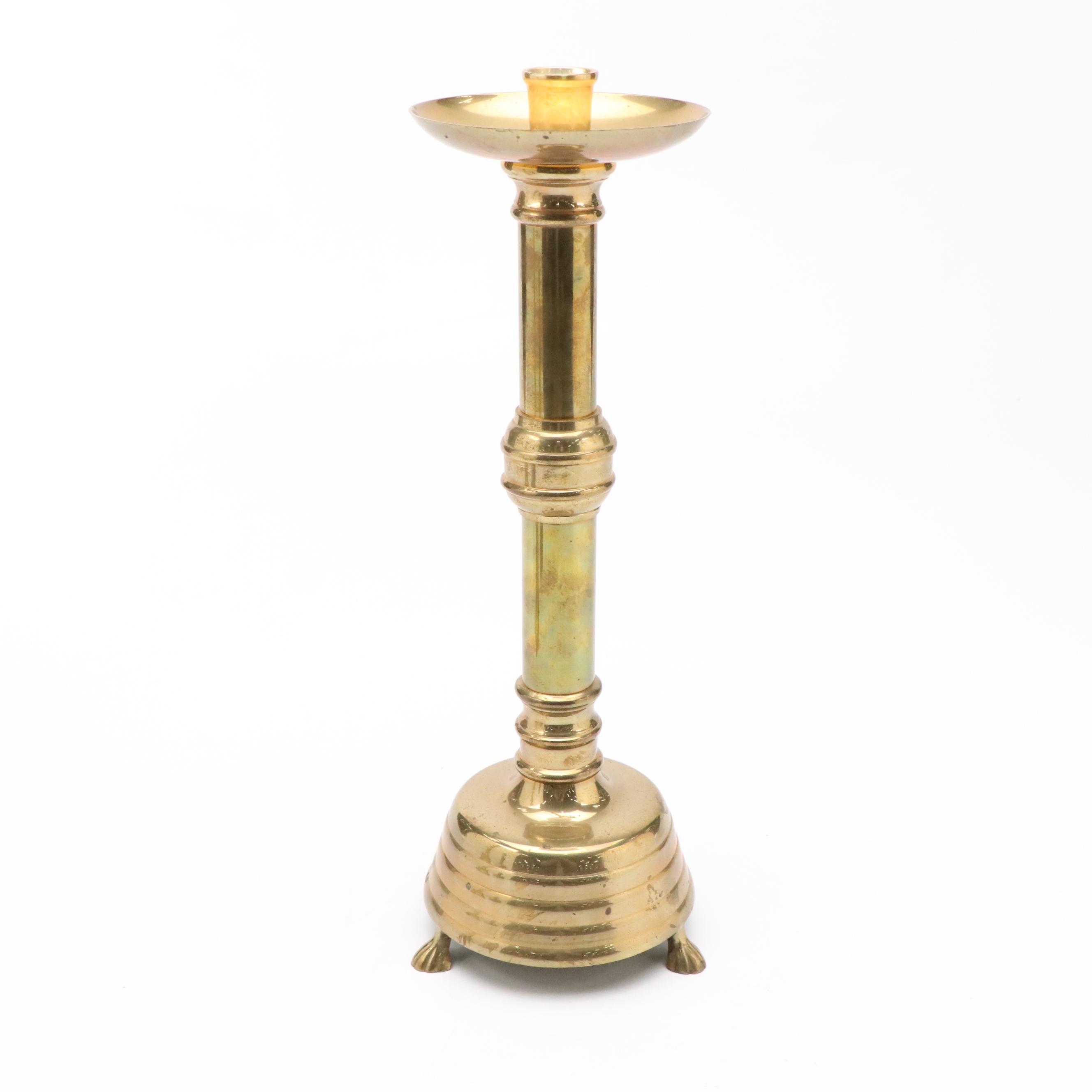 Karl Hagenauer Art Deco Matchstick Holder with Brass Candlesticks