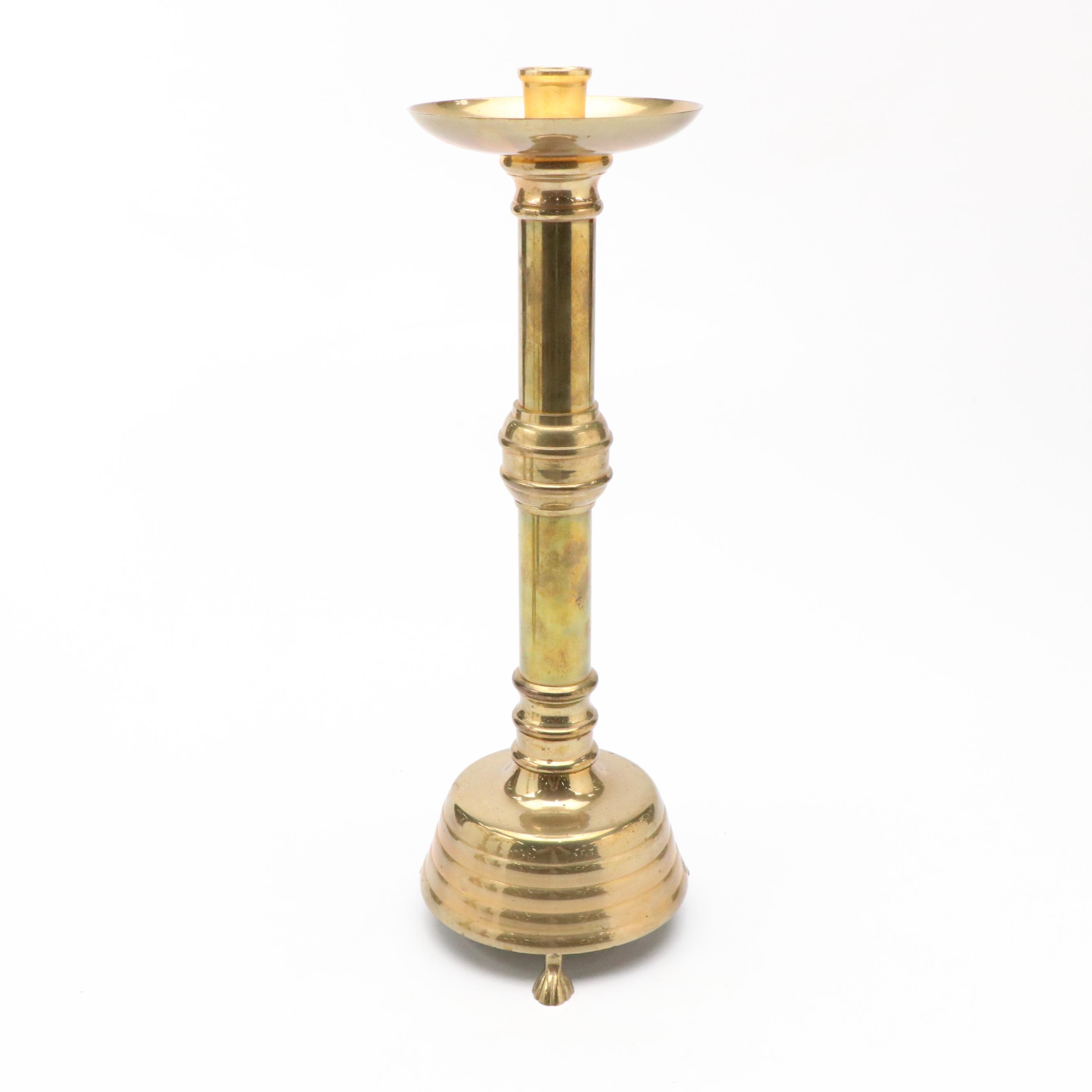 Karl Hagenauer Art Deco Matchstick Holder with Brass Candlesticks