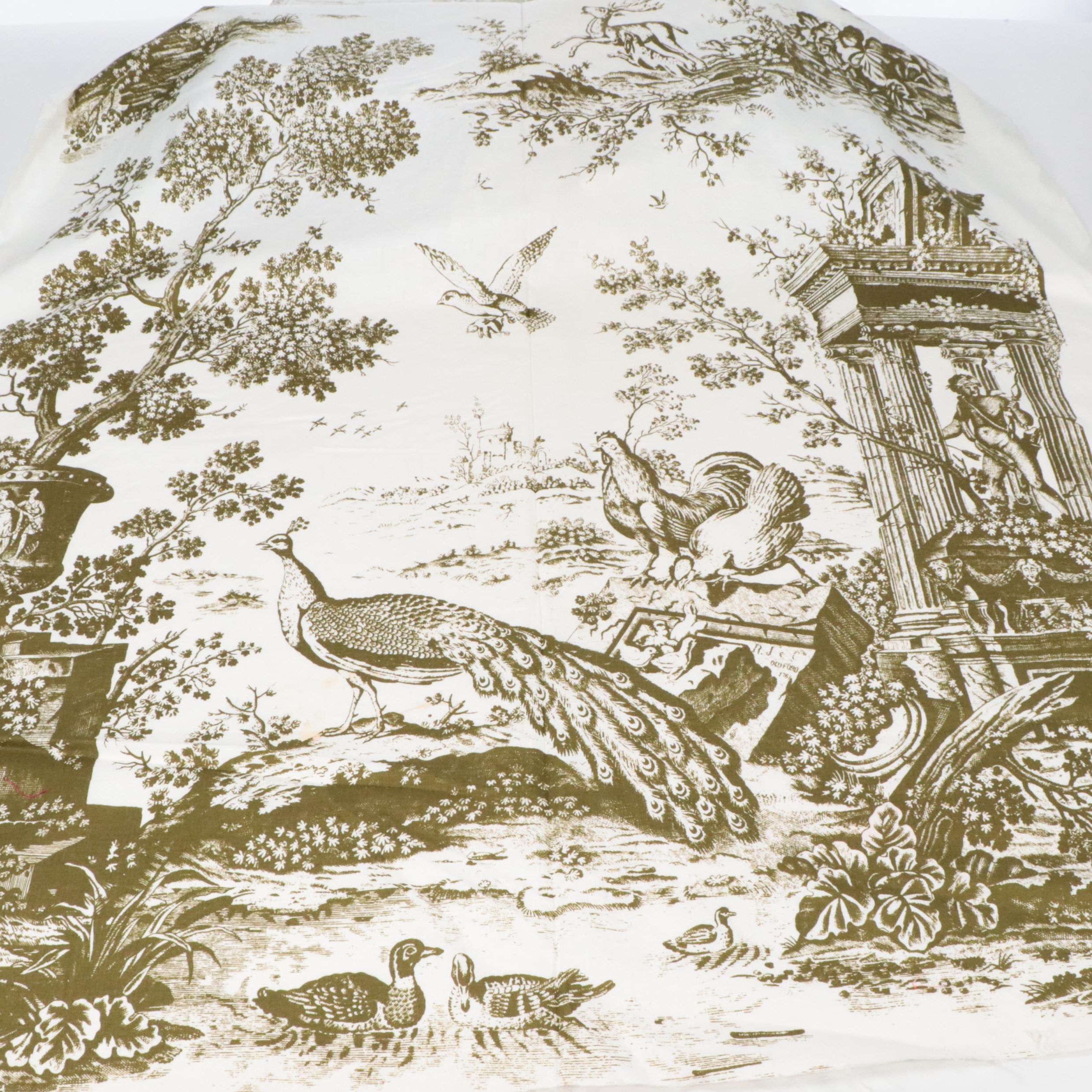 Schumacher's Williamsburg "Jones Toile" and More Partial Upholstery Fabric Bolts