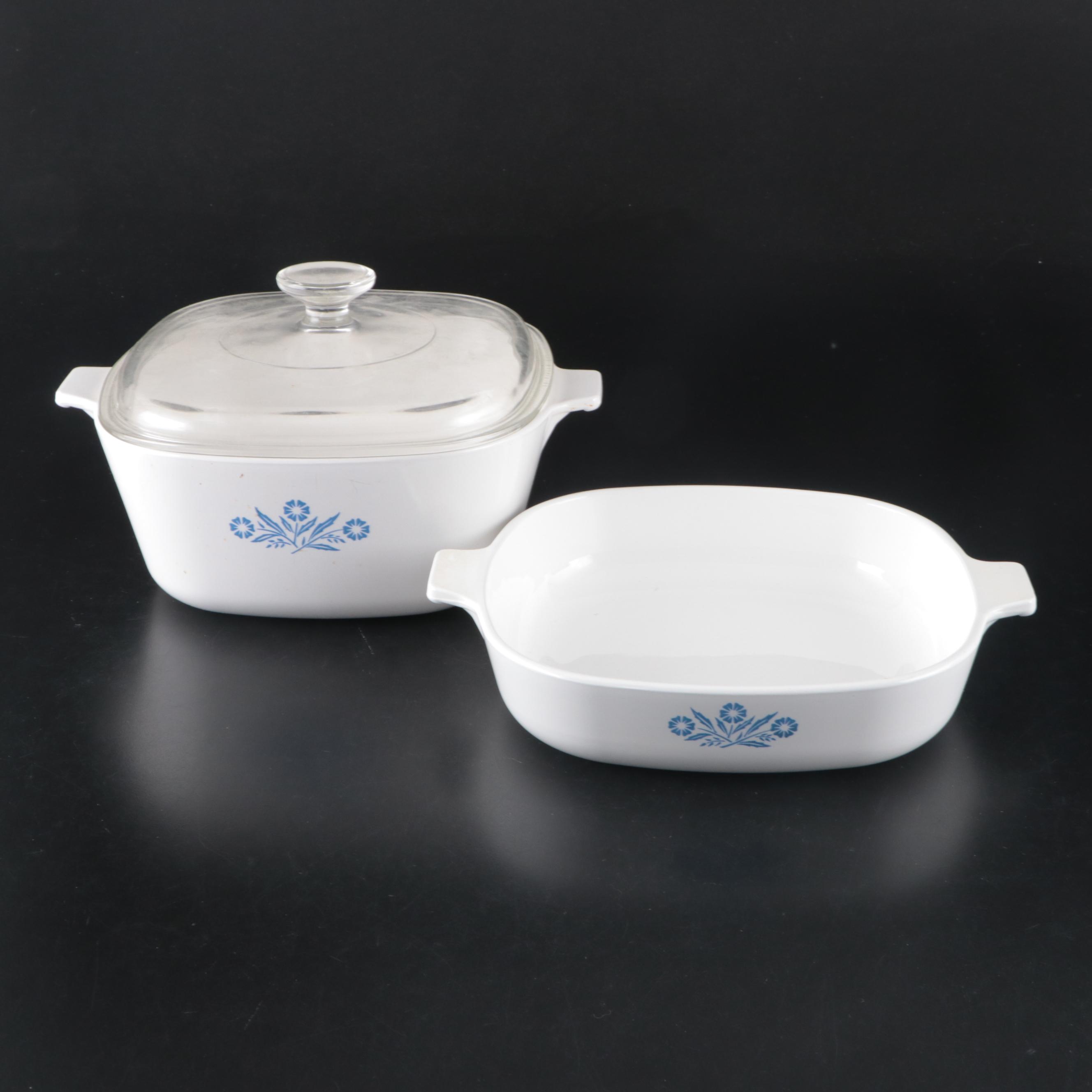 Corning Ware "Cornflower Blue" Casserole Dishes and Pots