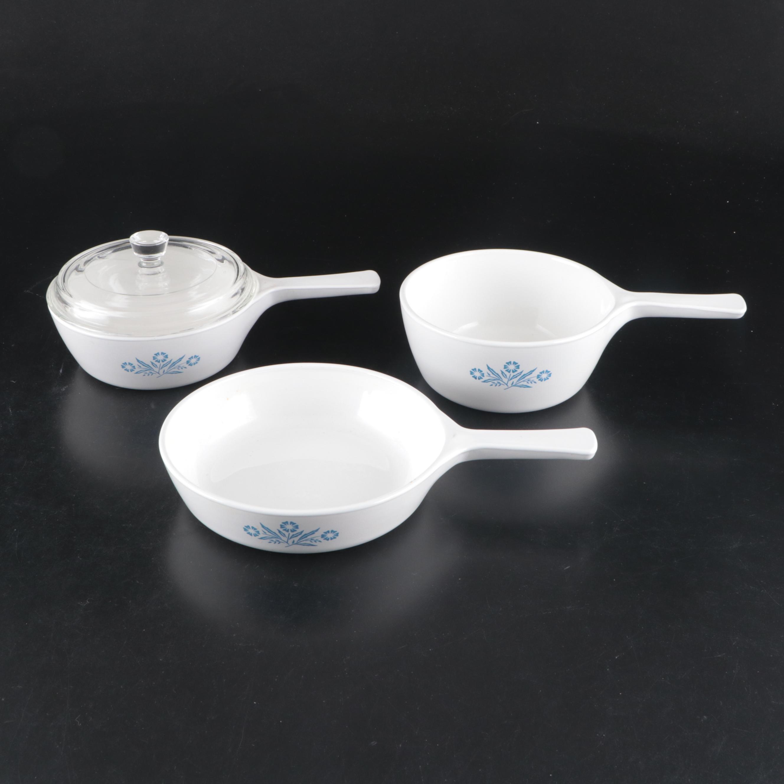 Corning Ware "Cornflower Blue" Casserole Dishes and Pots