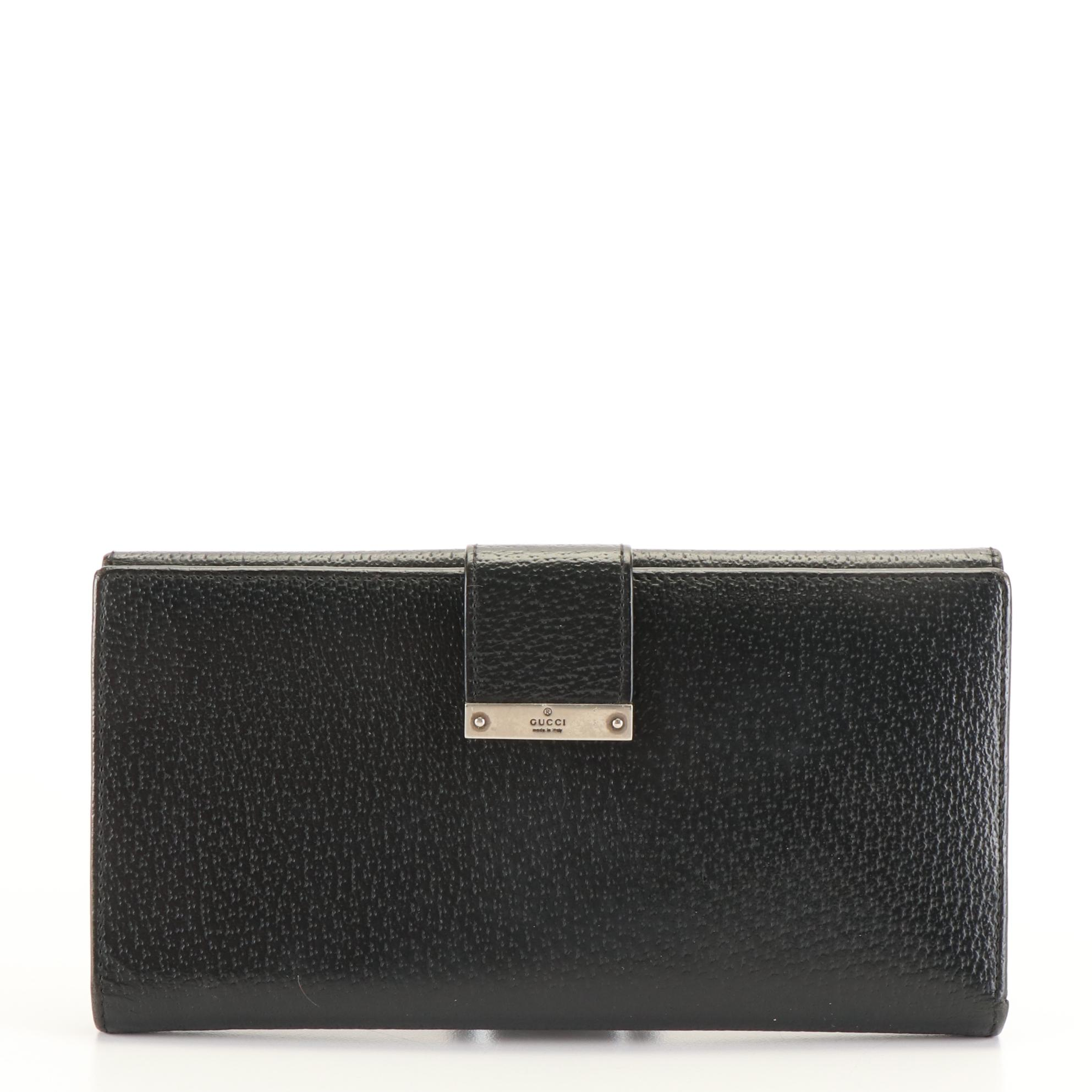 Gucci Continental Wallet in Black Leather