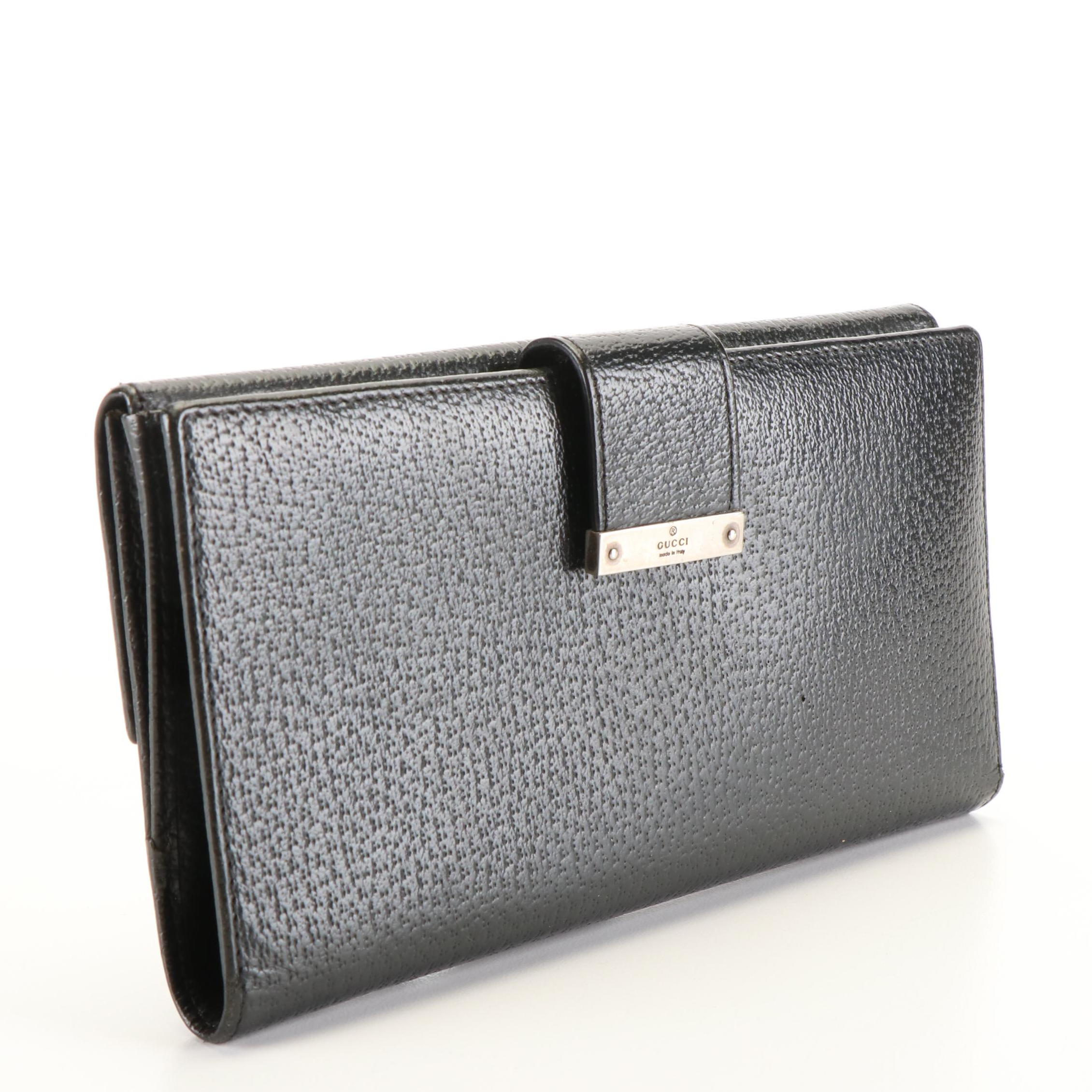Gucci Continental Wallet in Black Leather