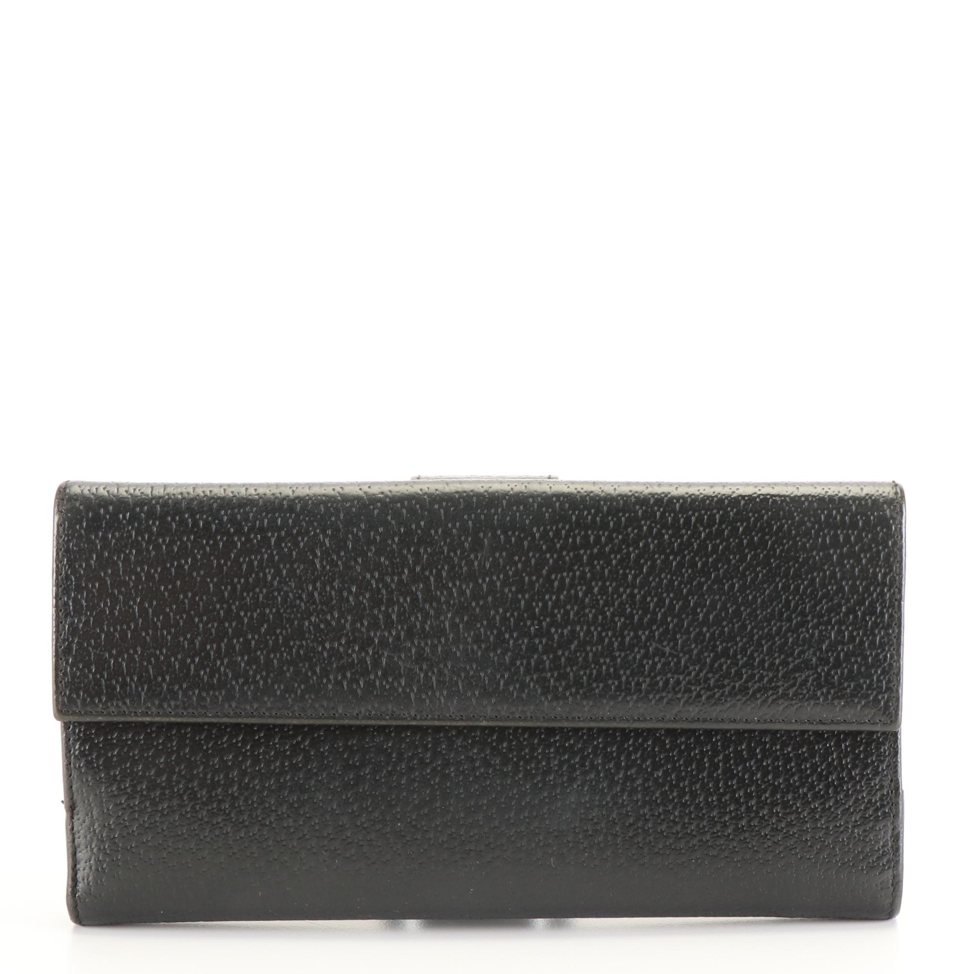 Gucci Continental Wallet in Black Leather