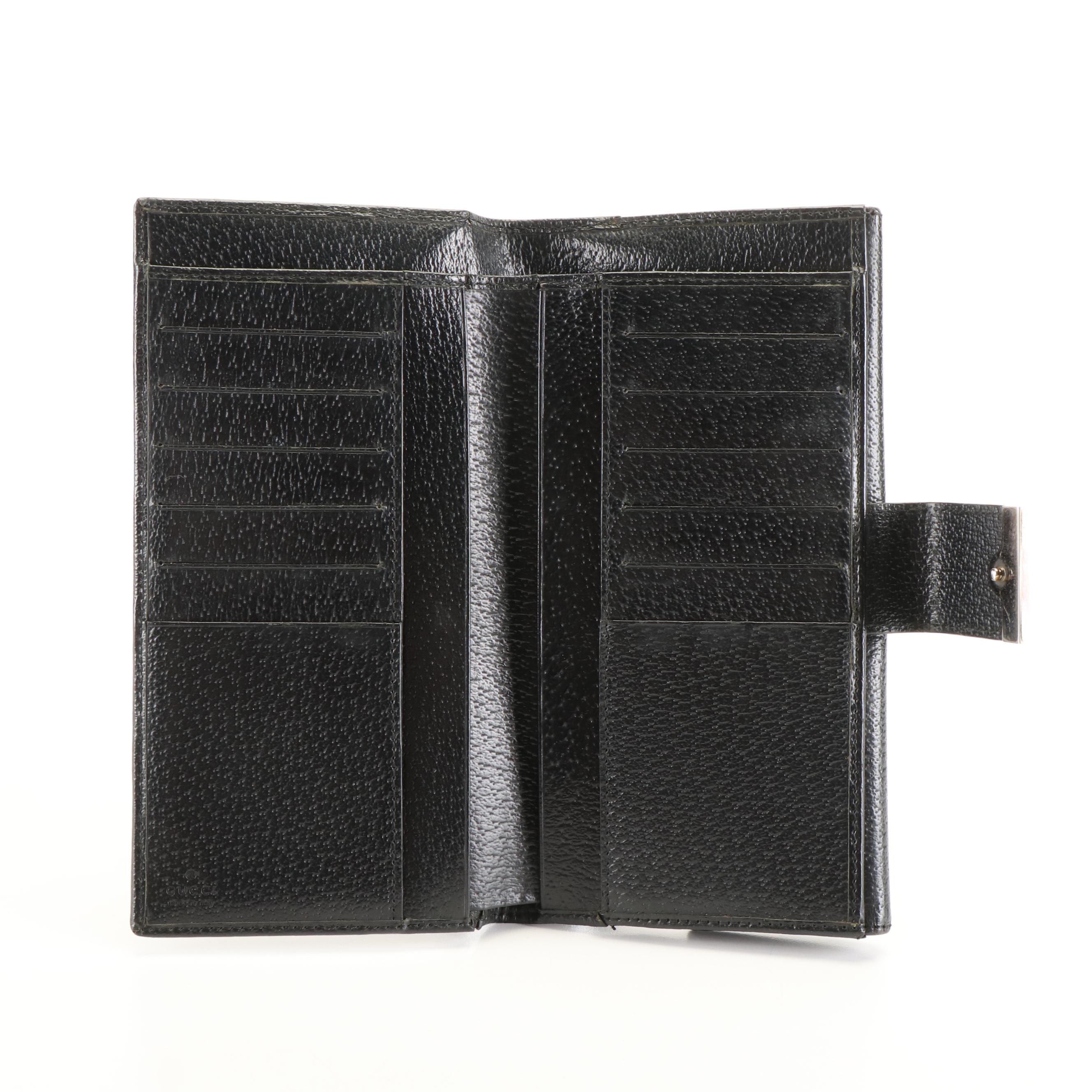 Gucci Continental Wallet in Black Leather