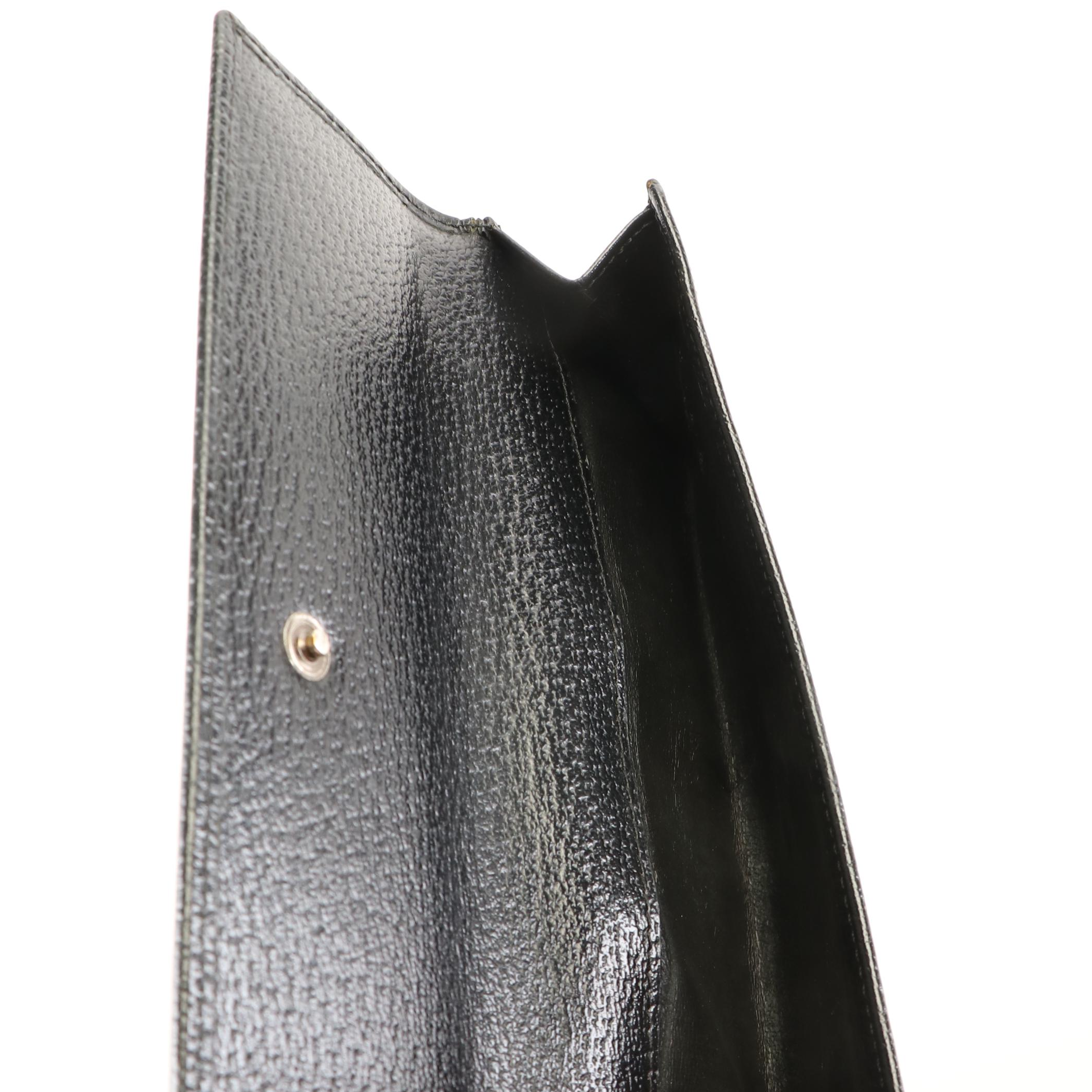 Gucci Continental Wallet in Black Leather