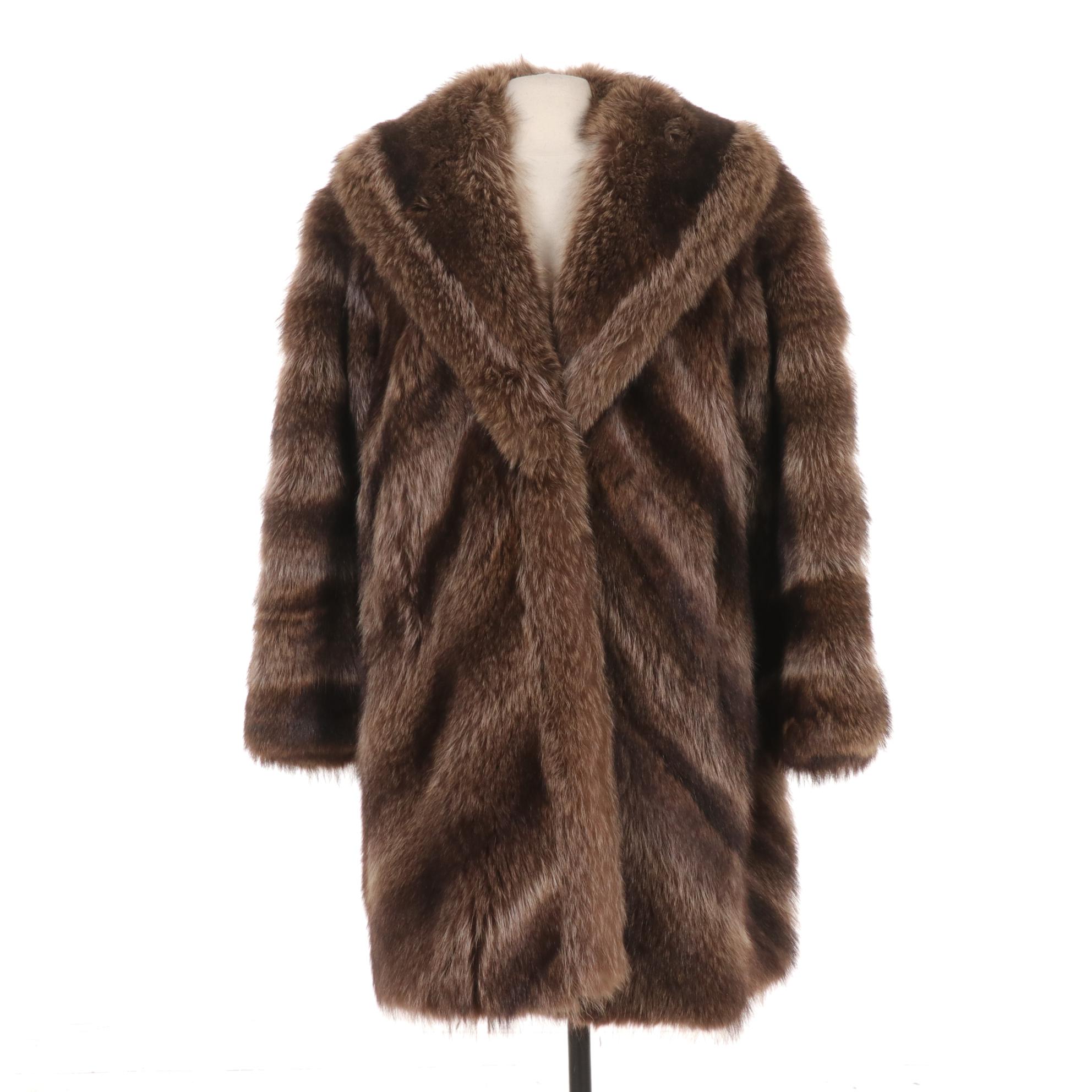 Italian Raccoon Fur Stroller by Daria Furs