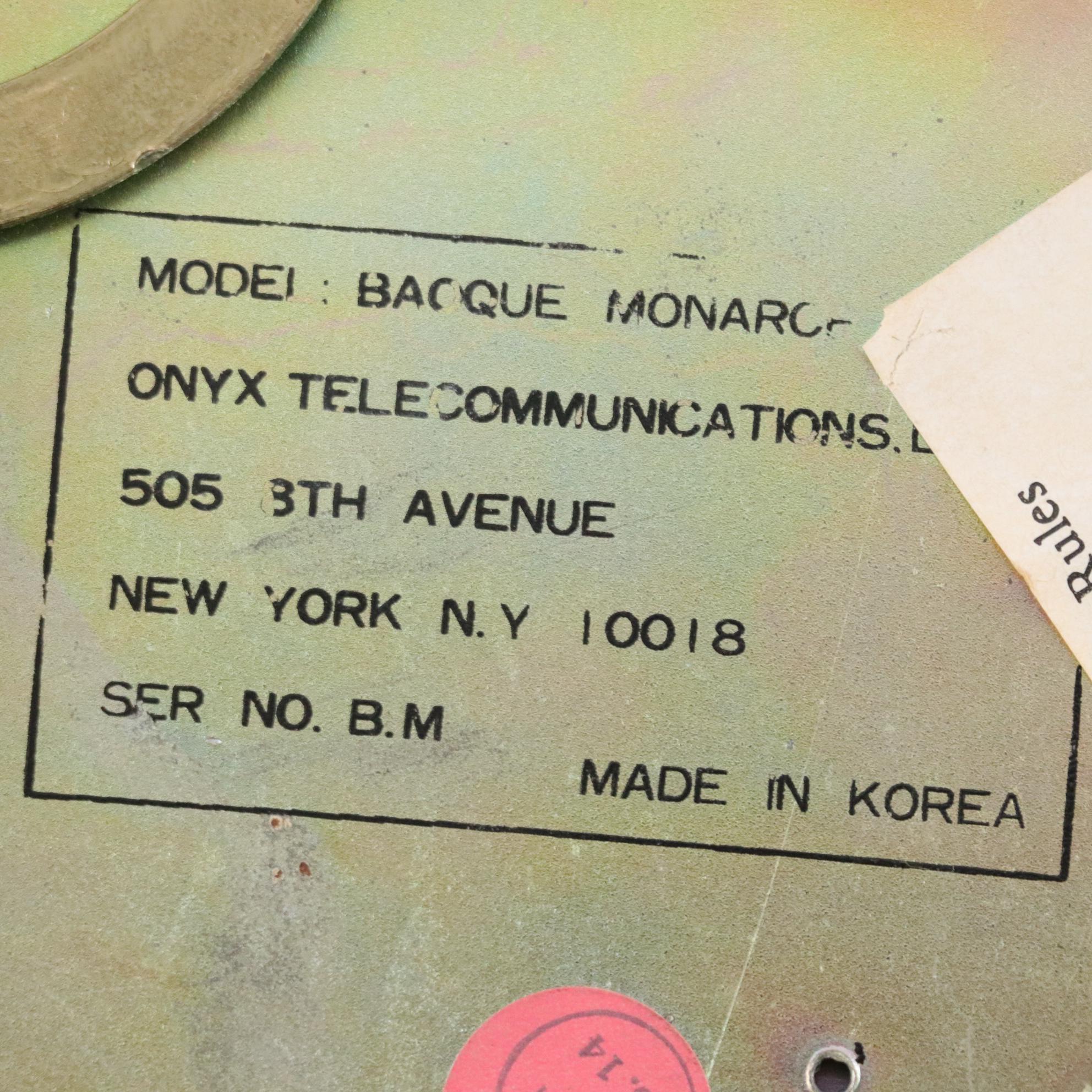 Onyx "Baroque Monarch" French Boudoir Style Rotary Telephone with Floral Motif