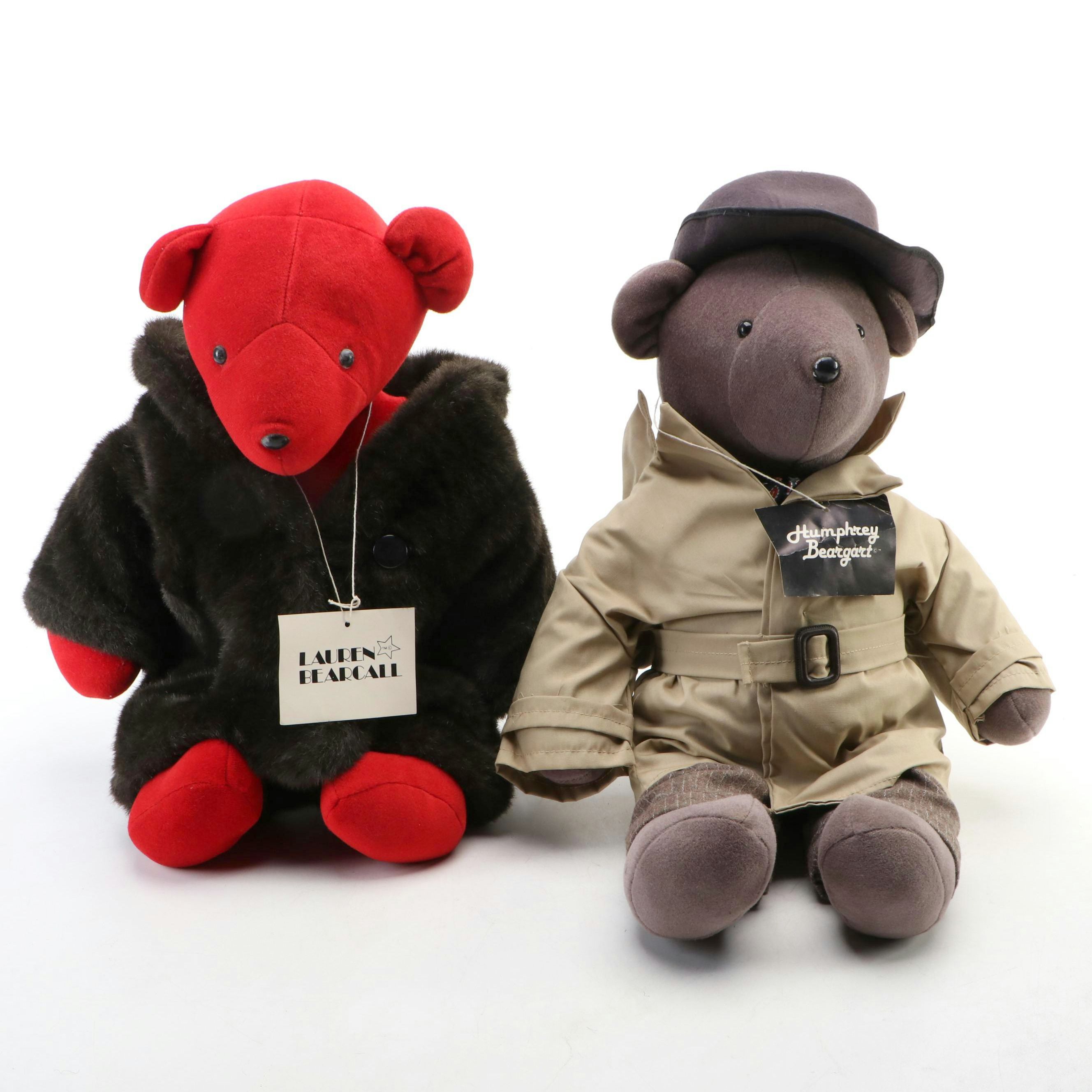 North American Bear Co. "Humphrey Beargart" and "Lauren Bearcall" Fabric Bears