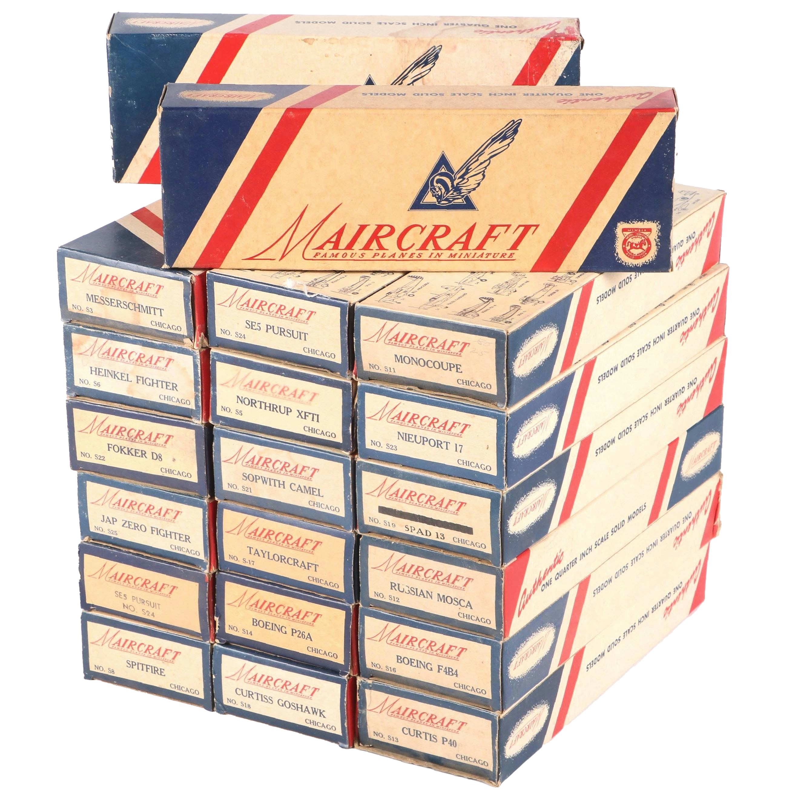 Maircraft "Russian Mosca," "Messerschmitt" and More Airplane Model Kits