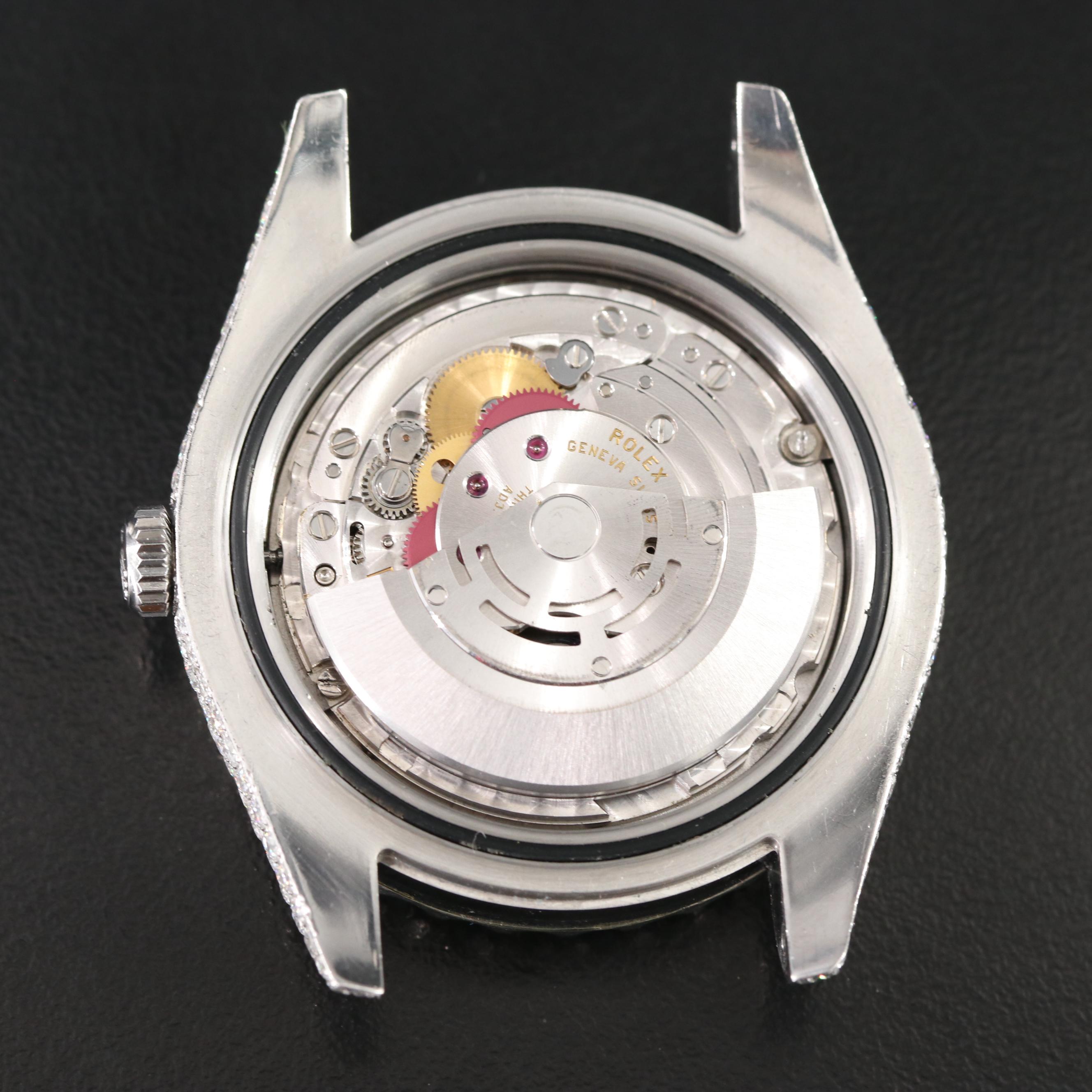 Rolex Datejust II ref.116334 Custom 9.50CTW Diamond Bezel & Dial Automatic Watch