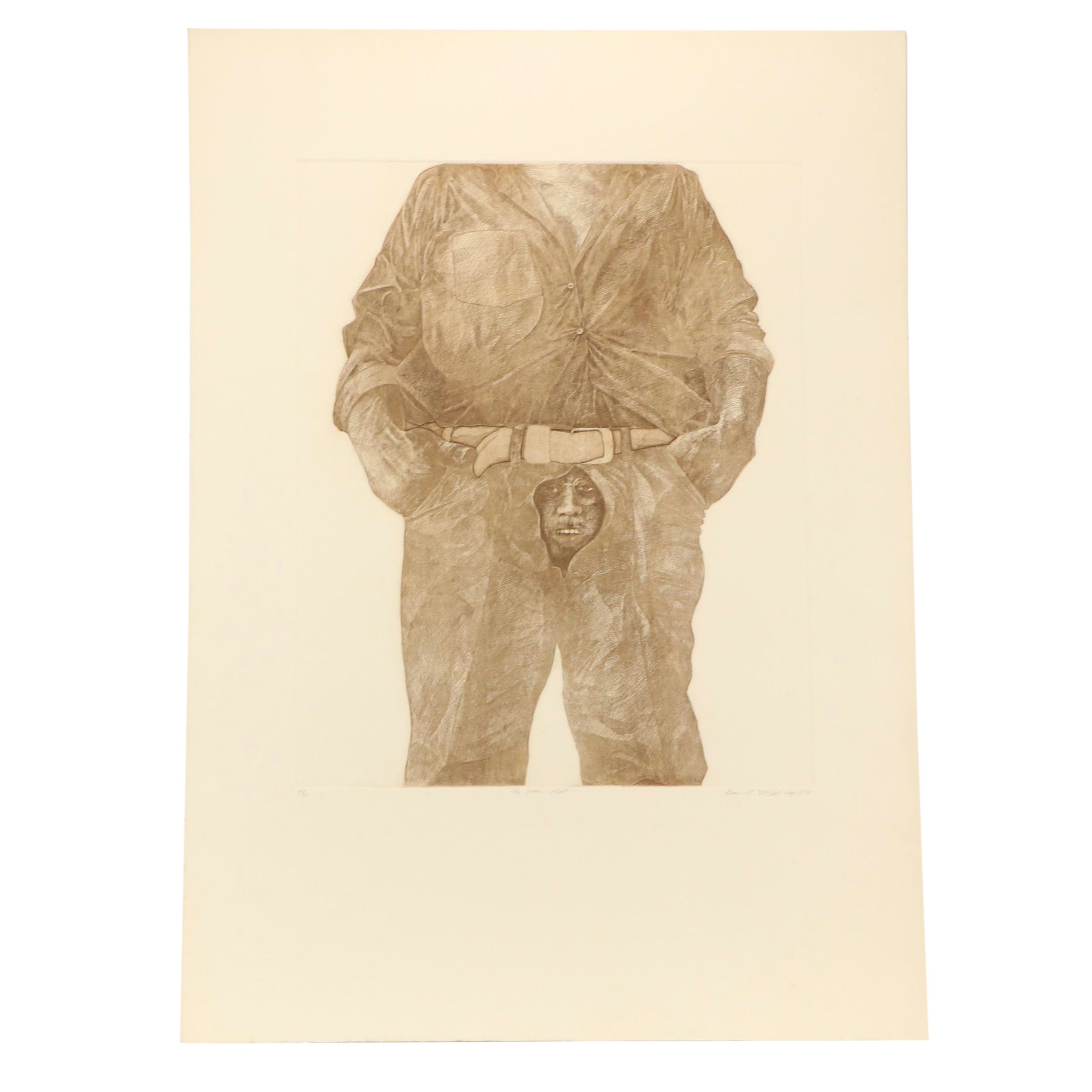 Brian A. McCall Diptych Etching "The Man - Root," 1978