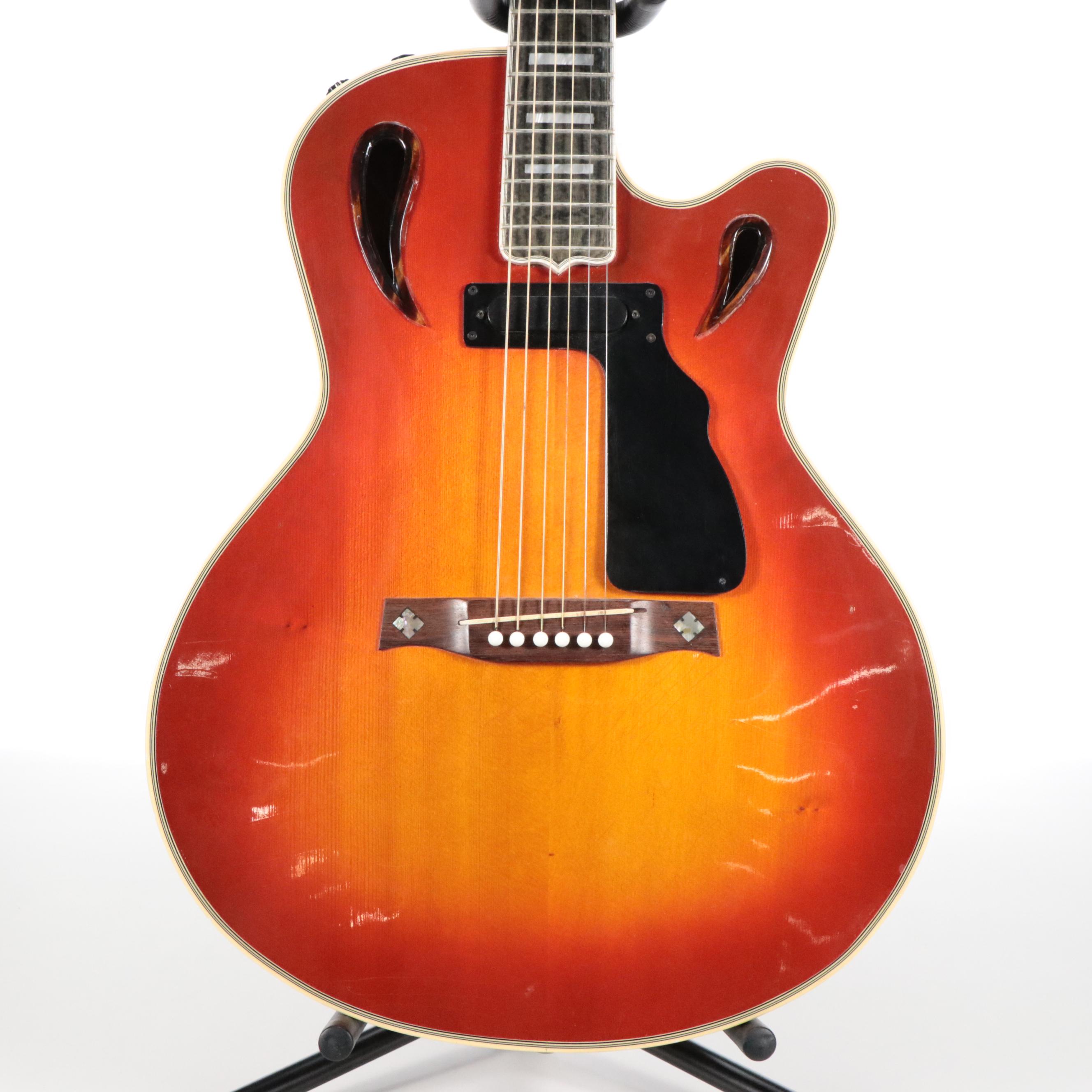 Guild Luthier Fedor Fatovich Cherry Burst Acoustic Electric Jazz Guitar