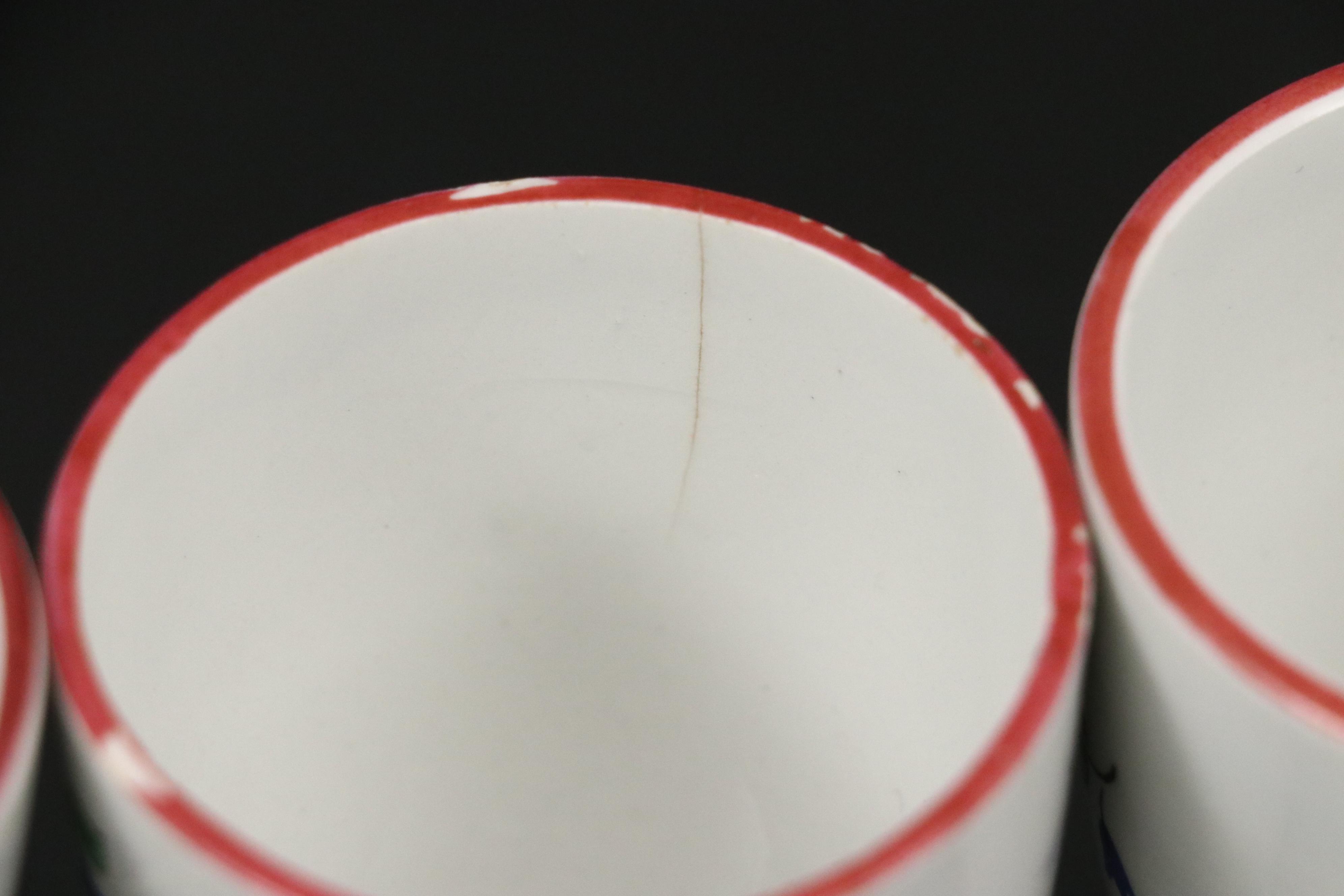 Antique Luneville French Egg Cups, Dishes and Utensil Rest