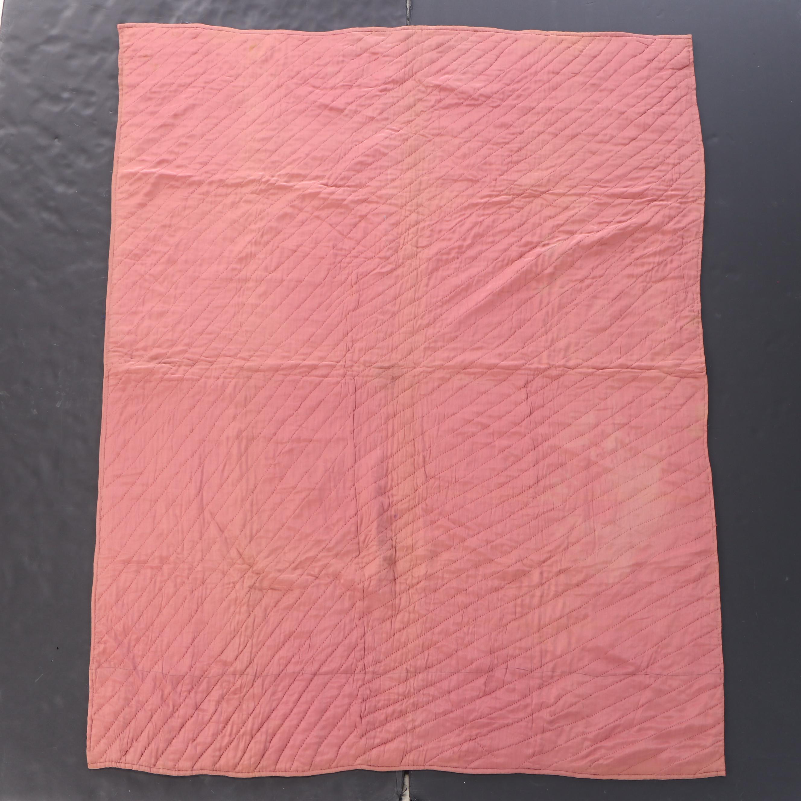 Victorian Handmade "Crazy Quilt" Appliqué and Embroidered Quilt