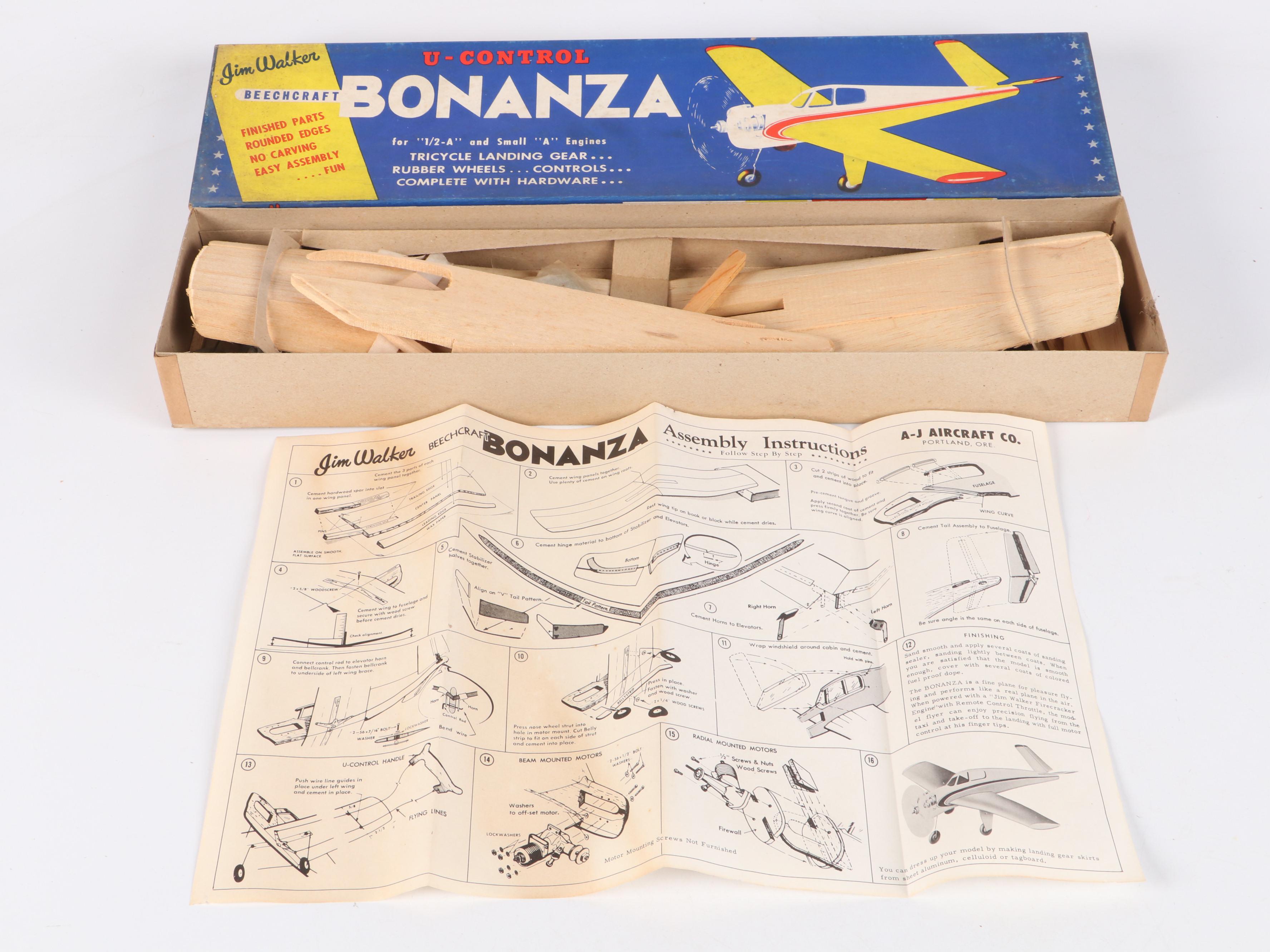 Jim Walker "Beechcraft Bonanza" and "A-J Hornet" Airplane Model Kits