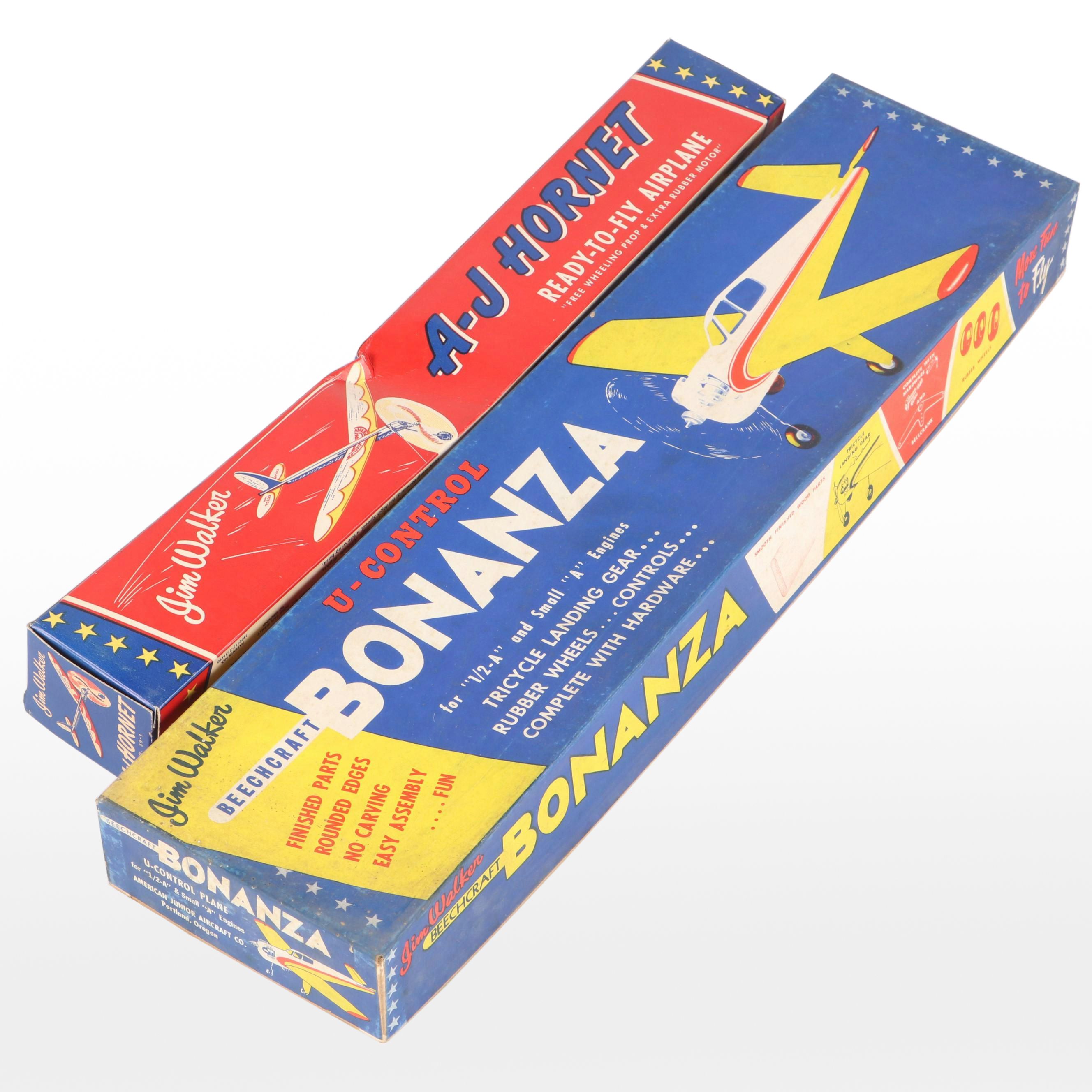 Jim Walker "Beechcraft Bonanza" and "A-J Hornet" Airplane Model Kits
