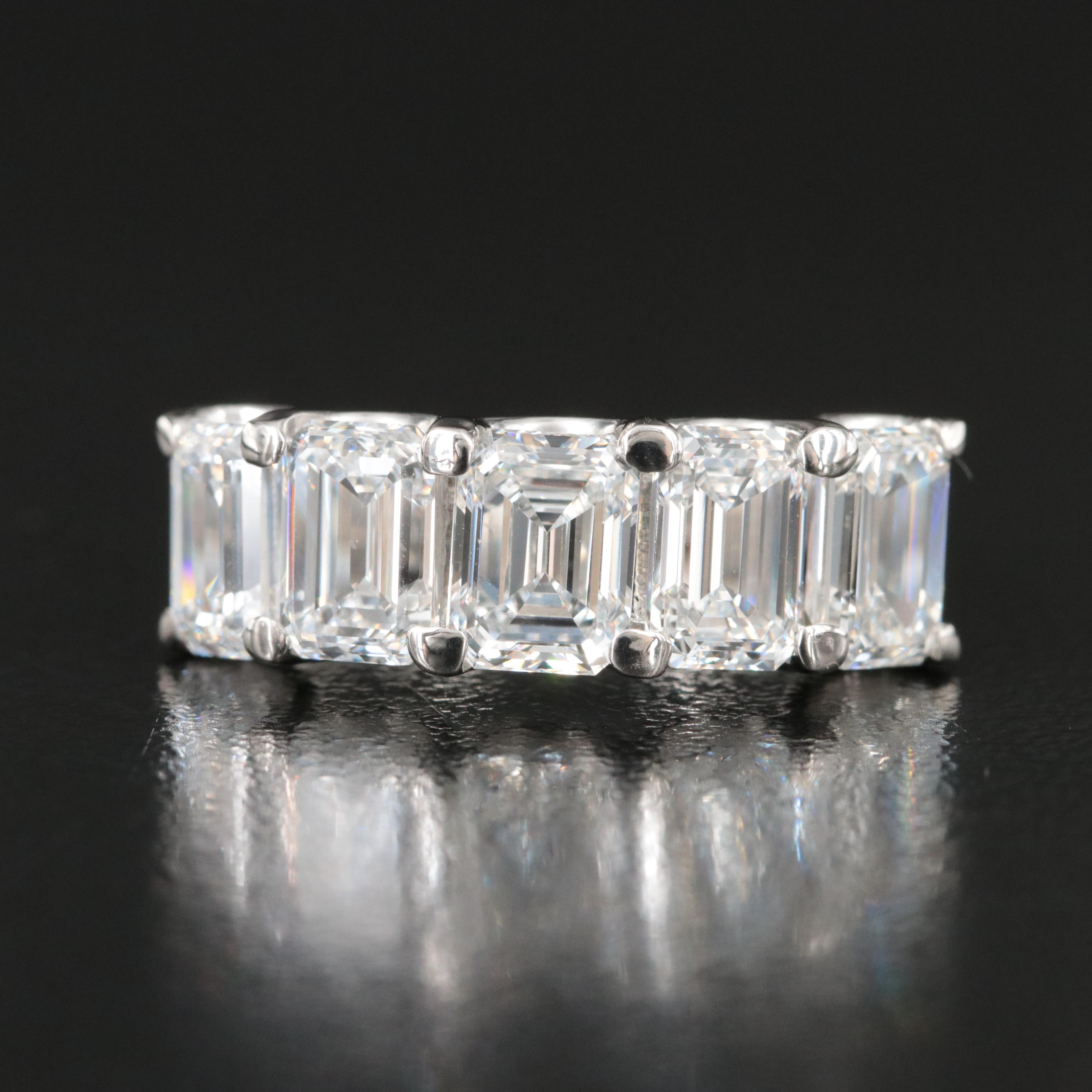 Platinum 4.80 CTW Lab Grown Diamond Ring