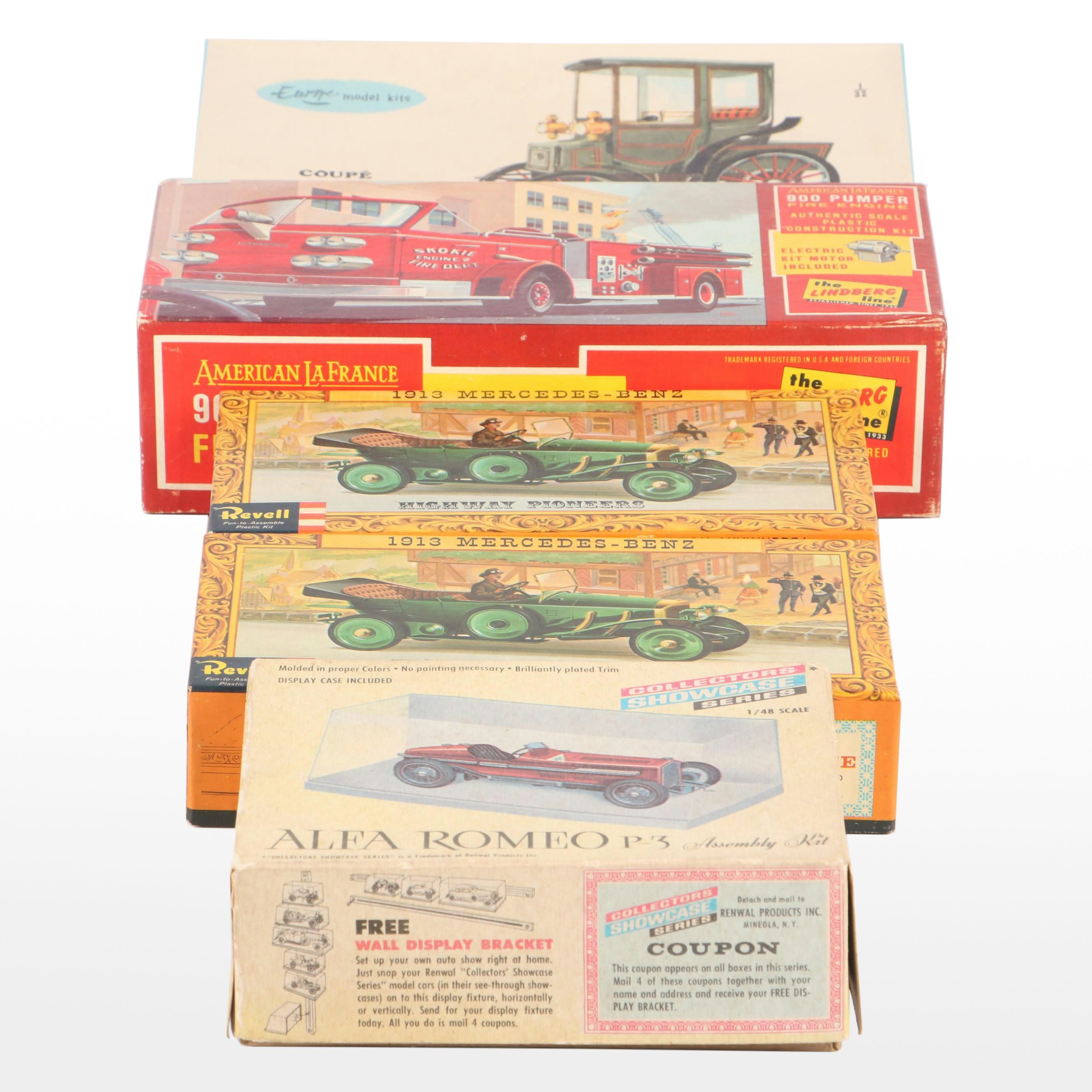 Revell "1913 Mercedes-Benz," Renwal "Alfa Romeo P-3" and More Car Model Kits